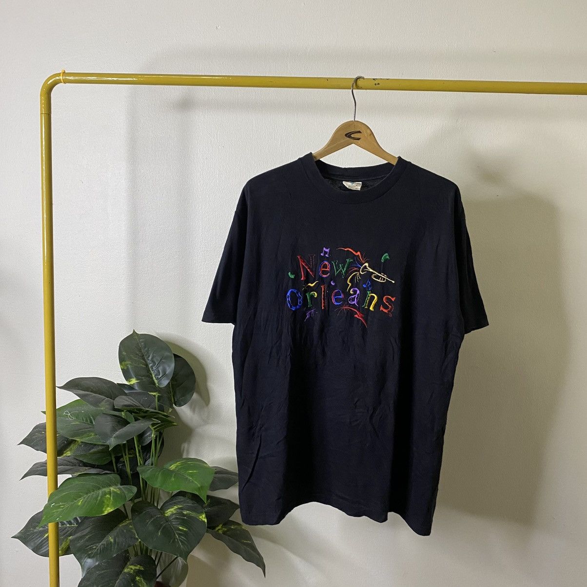 Vintage 1990s New Orleans Jazz Music Festival Embroidery Spell Out Size US L / EU 52-54 / 3 - 1 Thumbnail