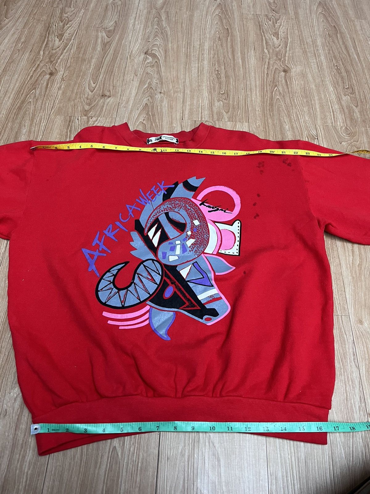 Designer × Kansai Yamamoto 1980,s Kansai Yamamoto Eye Sweatshirt "africa week" Size US L / EU 52-54 / 3 - 7 Thumbnail