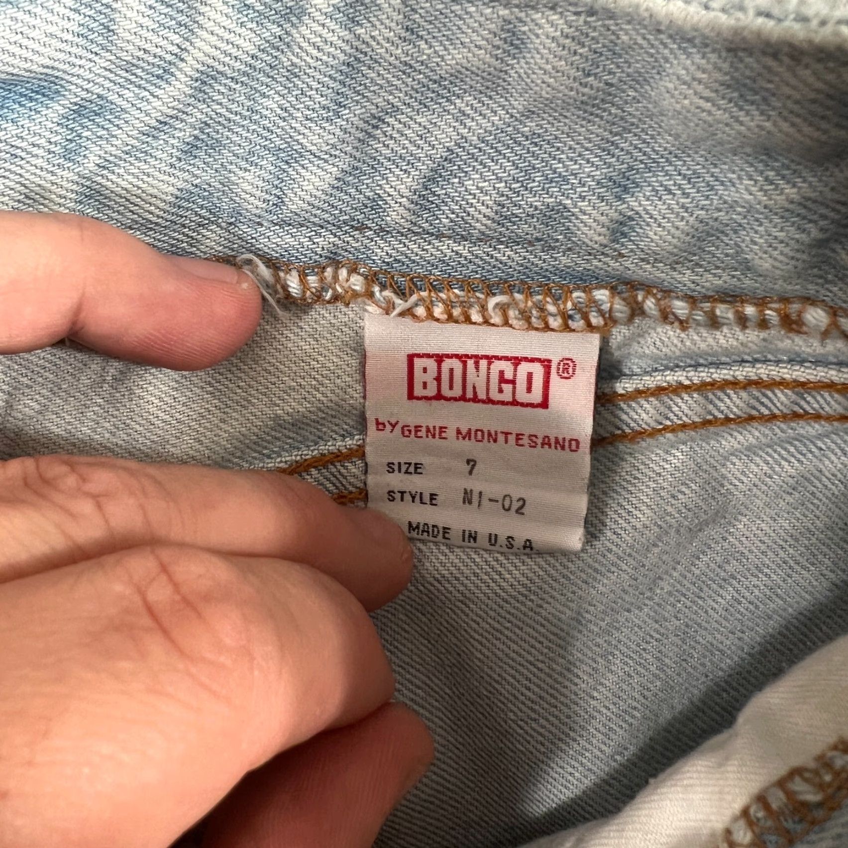 Vintage VINTAGE Bongo Jeans Womens Size 7 Light Wash High Rise Straight Fit Made in USA Size 28" / US 6 / IT 42 - 7 Thumbnail