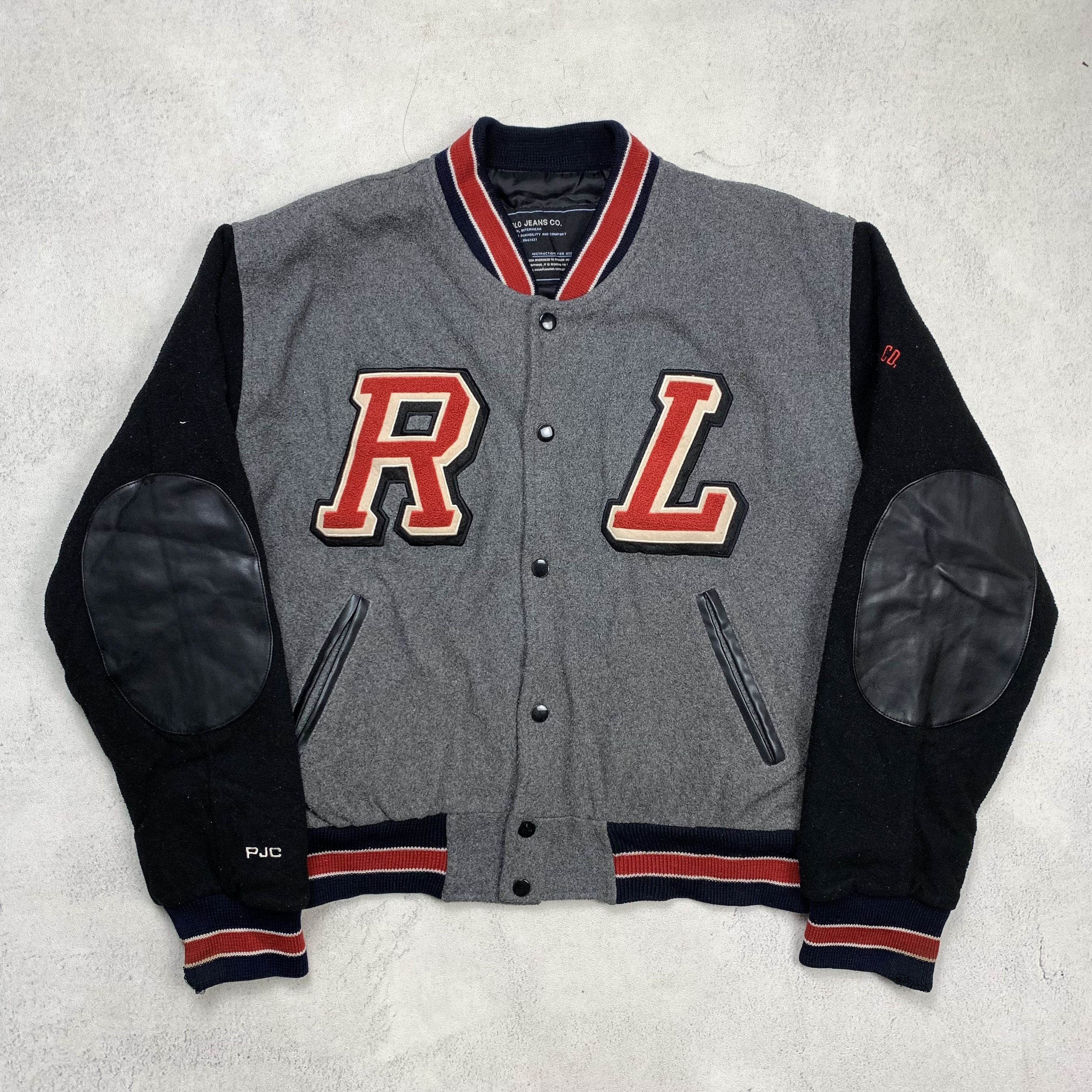 Vintage Polo Jeans Ralph Lauren Varsity Wool Jacket
