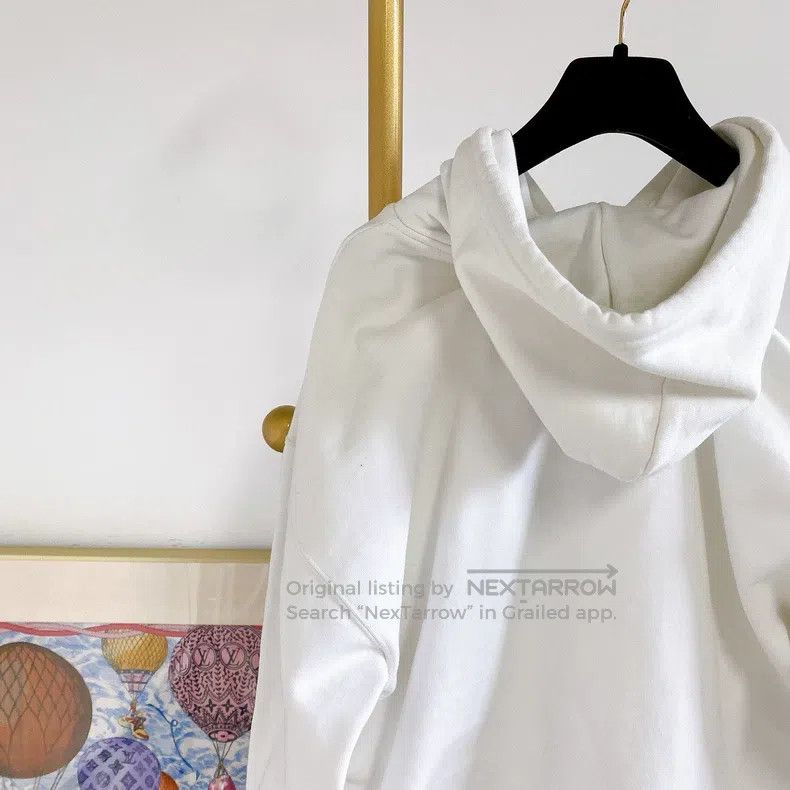 Balenciaga Balenciaga White Lettering Logo Hooded Sweatshirt Size US M / EU 48-50 / 2 - 5 Thumbnail