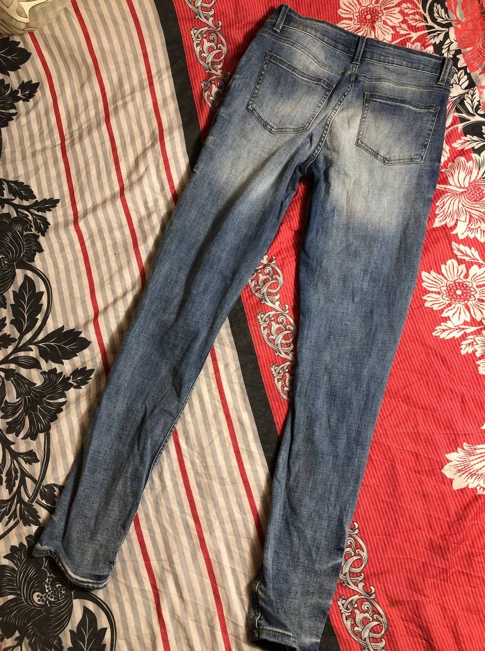 Japanese Brand Dirty Painted Distressed Thrashed Faded Baggy Jeans Y2K Size US 30 / EU 46 - 2 Thumbnail