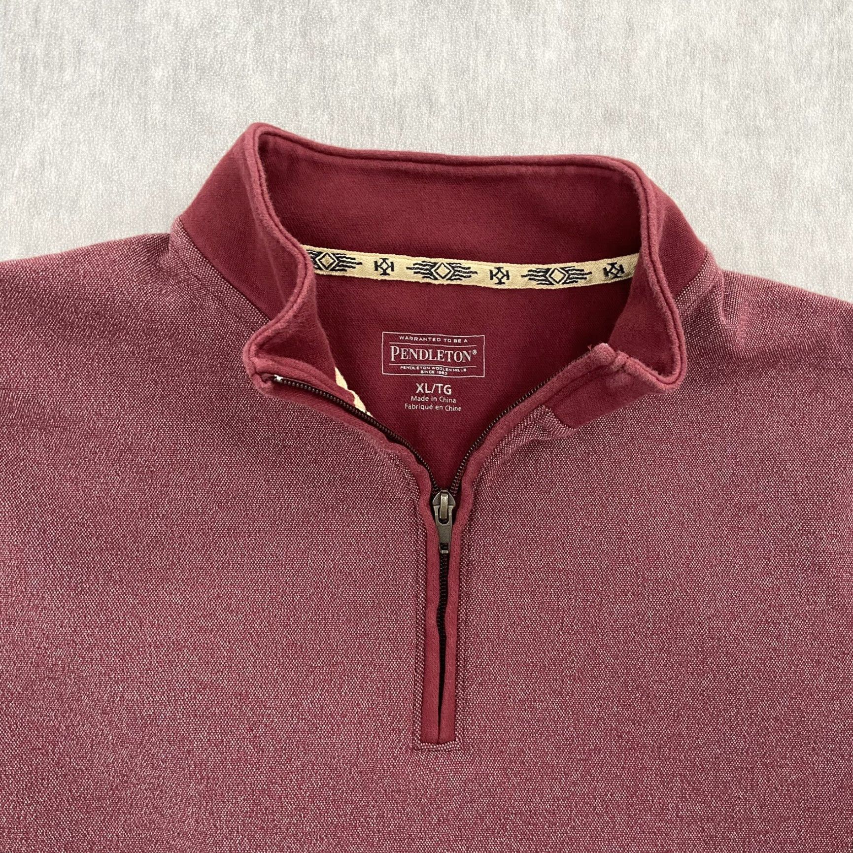 Pendleton VINTAGE Pendleton Sweater Shirt Mens XL Red 1/4 Zip Pullover Long Sleeve Classic Outdoor 90s Mens XL Size US XL / EU 56 / 4 - 3 Thumbnail