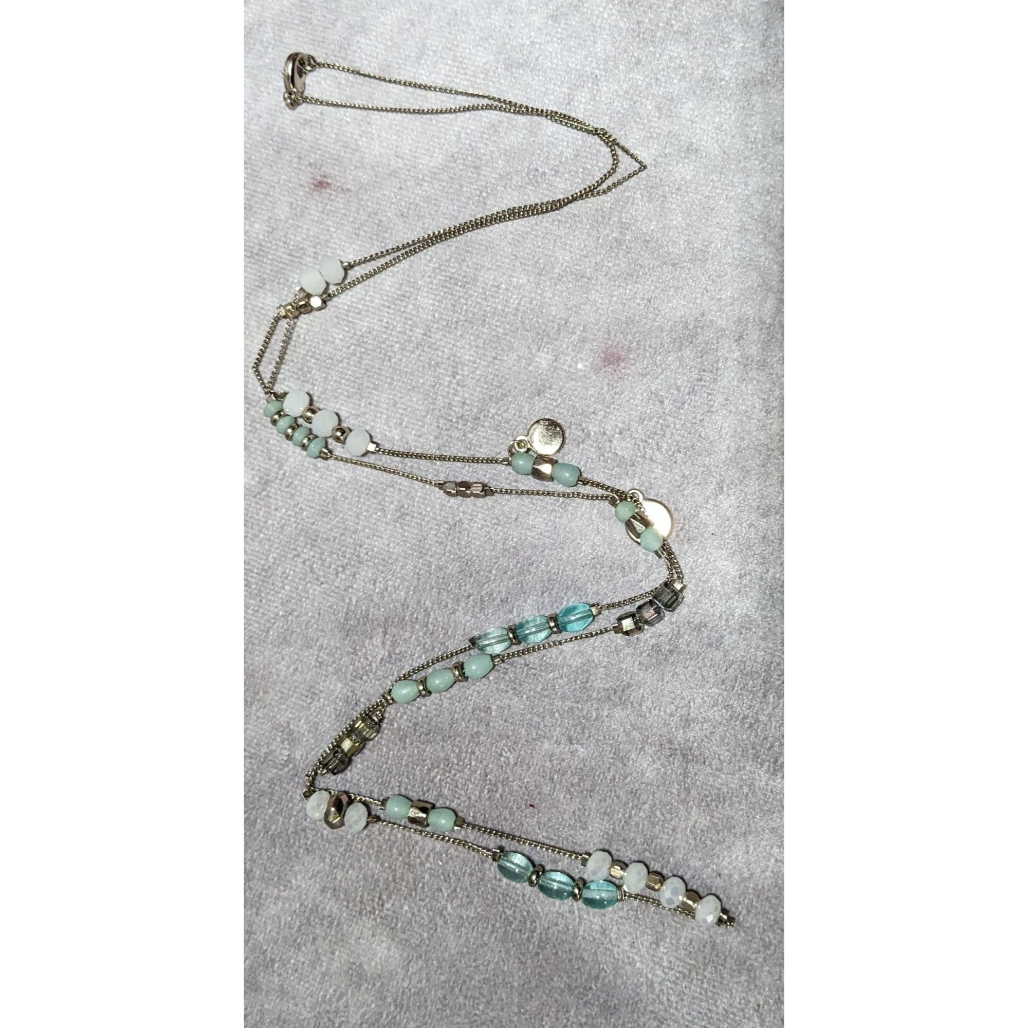 Other Minimalist Blue And Gold Beaded Station Necklace Size ONE SIZE - 11 Thumbnail