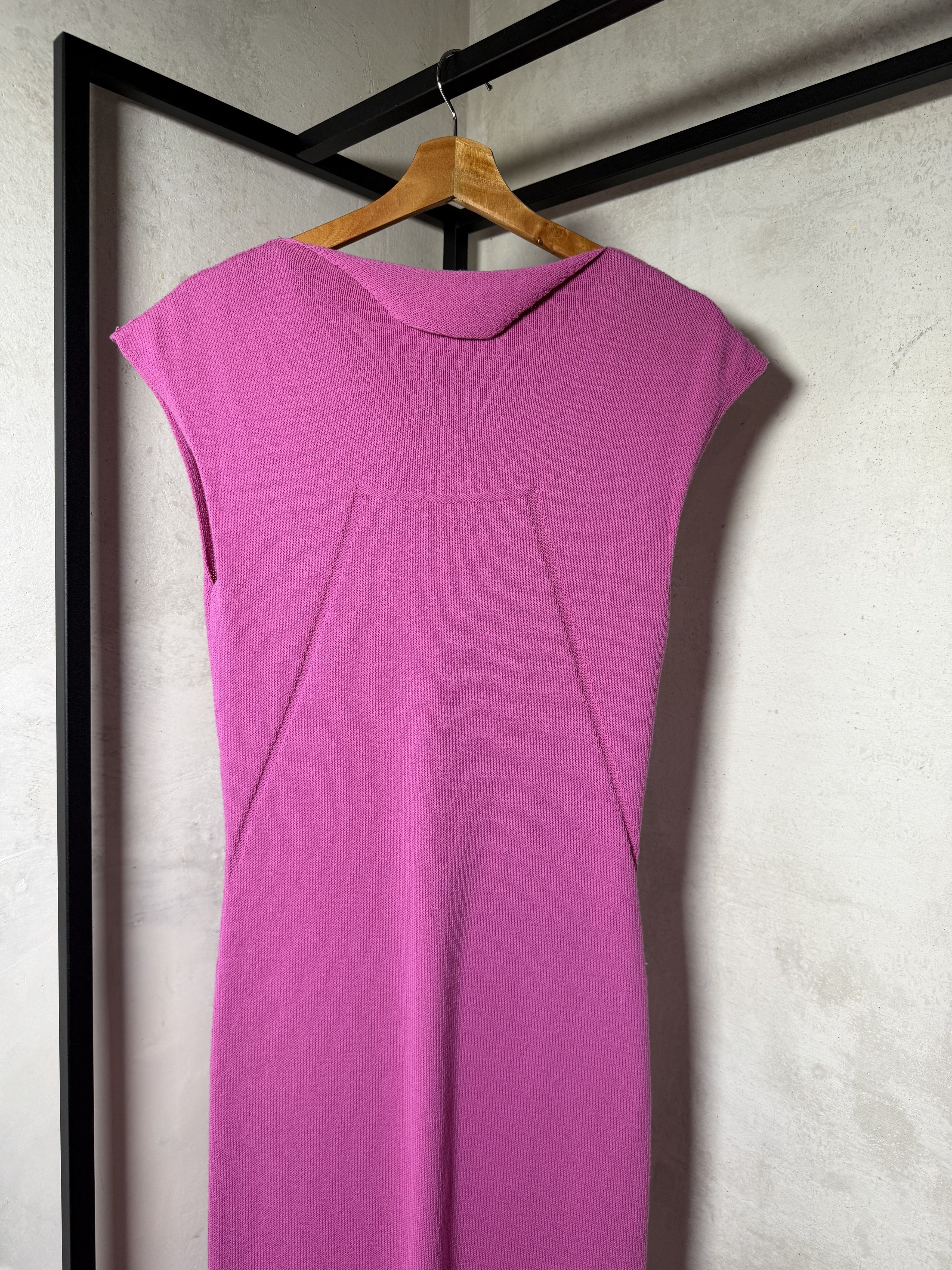 Rick Owens Rick Owens Edfu Cap-sleeve Knitted Midi Hot Pink Dress Size M / US 6-8 / IT 42-44 - 4 Thumbnail