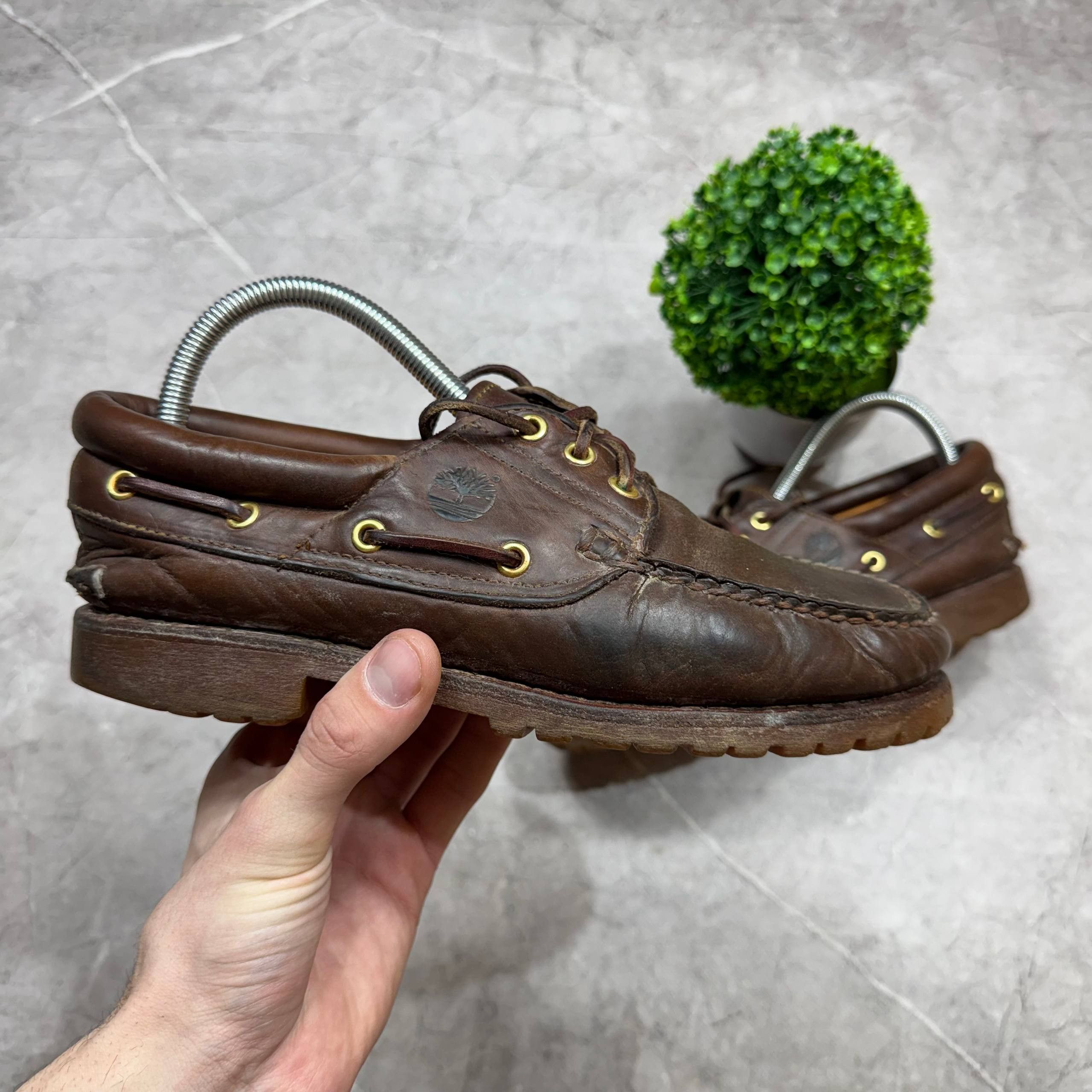 Timberland Vintage 90s Timberland Brown Leather Loafers Size 7W Size US 7 / EU 40 - 9 Thumbnail