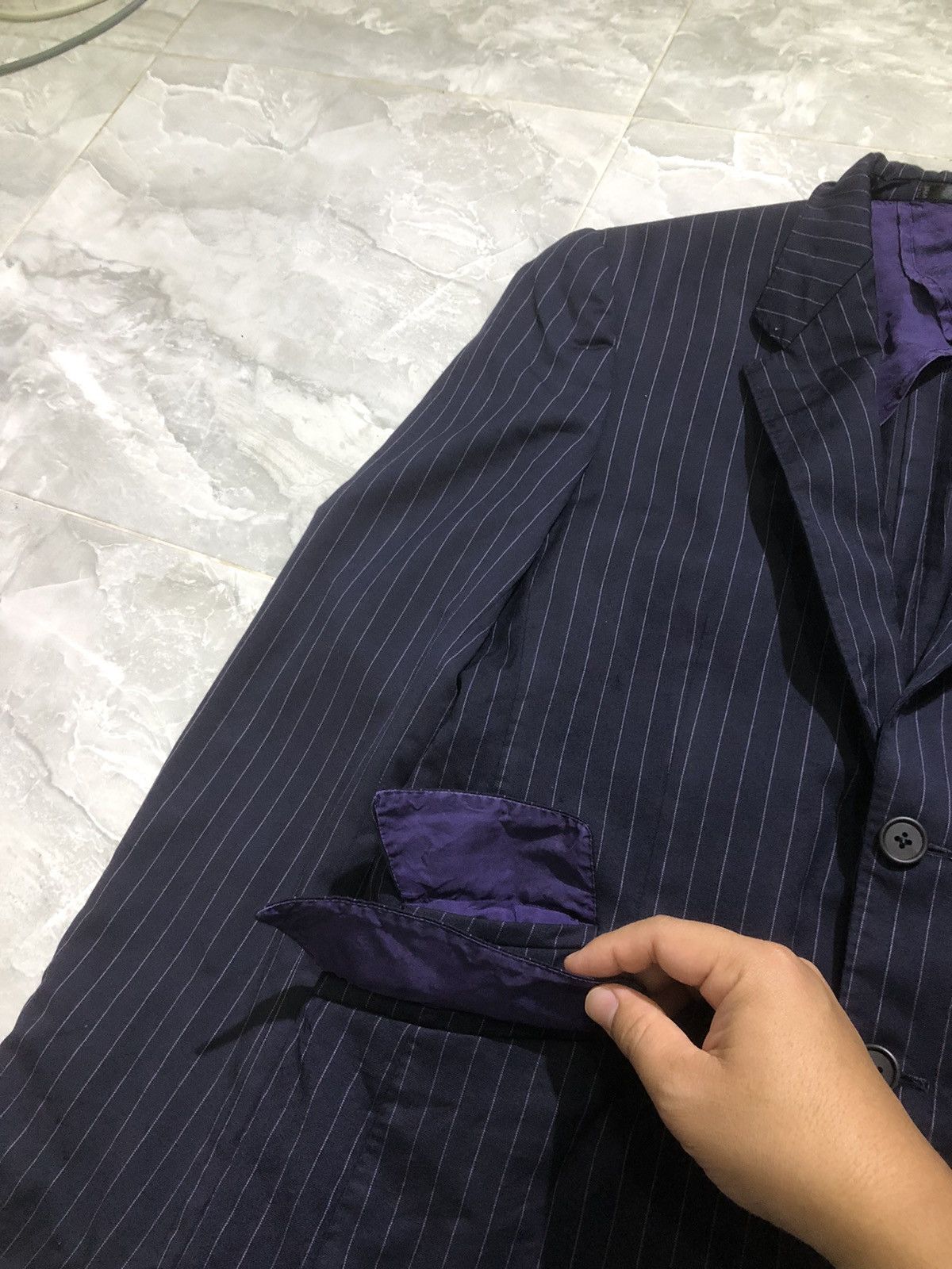Cerruti 1881 × Paul Smith Paul Smith x Lanificio Cerruti stripe blazer single breasted Size 38R - 4 Thumbnail