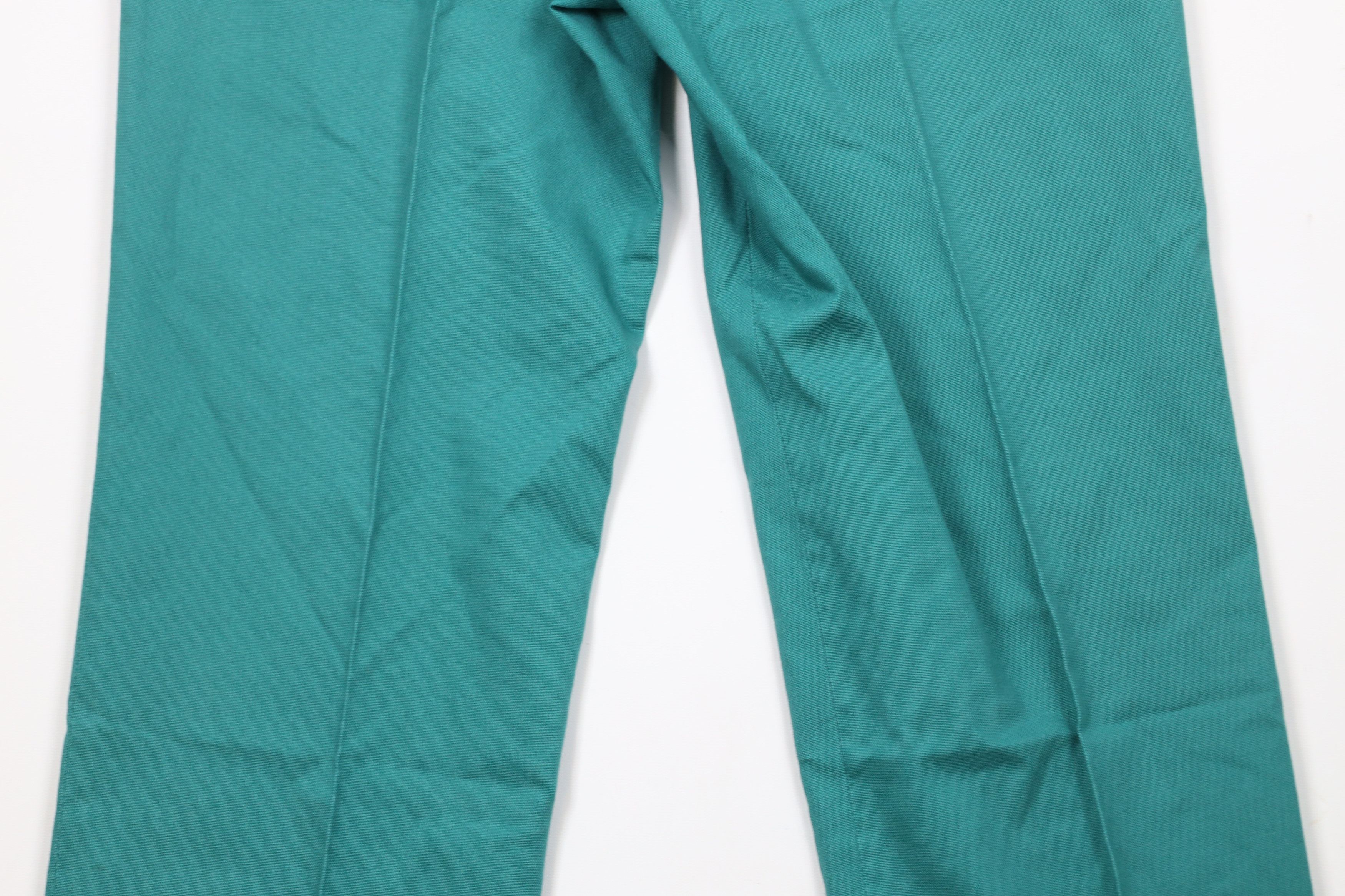 Vintage Vintage 90s Streetwear Faded Knit Wide Leg Chino Pants Green Size US 30 / EU 46 - 12 Thumbnail