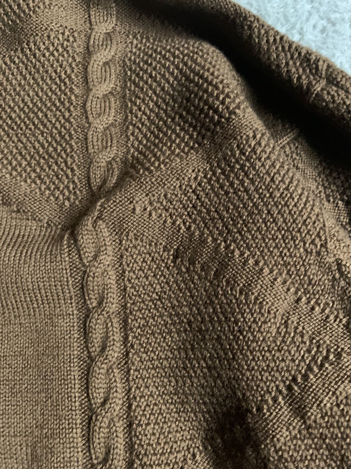 Burberry Vintage 90s Rare Colour Burberrys Cable knit Sweater Size US L / EU 52-54 / 3 - 4 Thumbnail