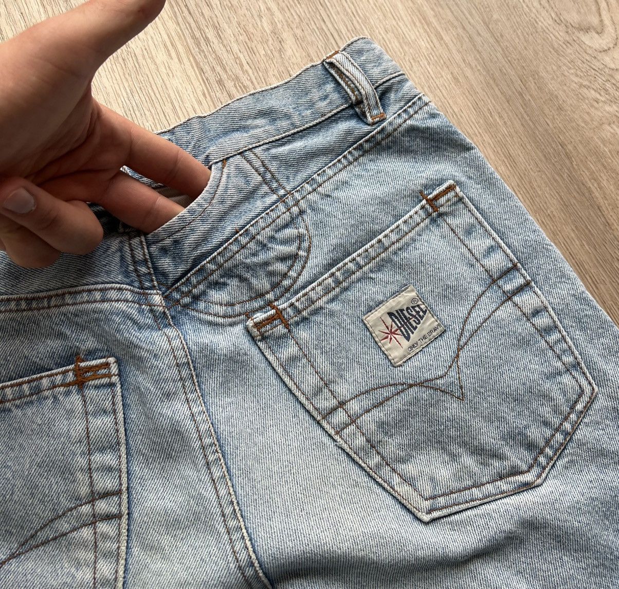 Diesel × Vintage Vintage 90s Diesel Washed Blue Jeans AvantGarde Denim Pants Size US 30 / EU 46 - 11 Thumbnail