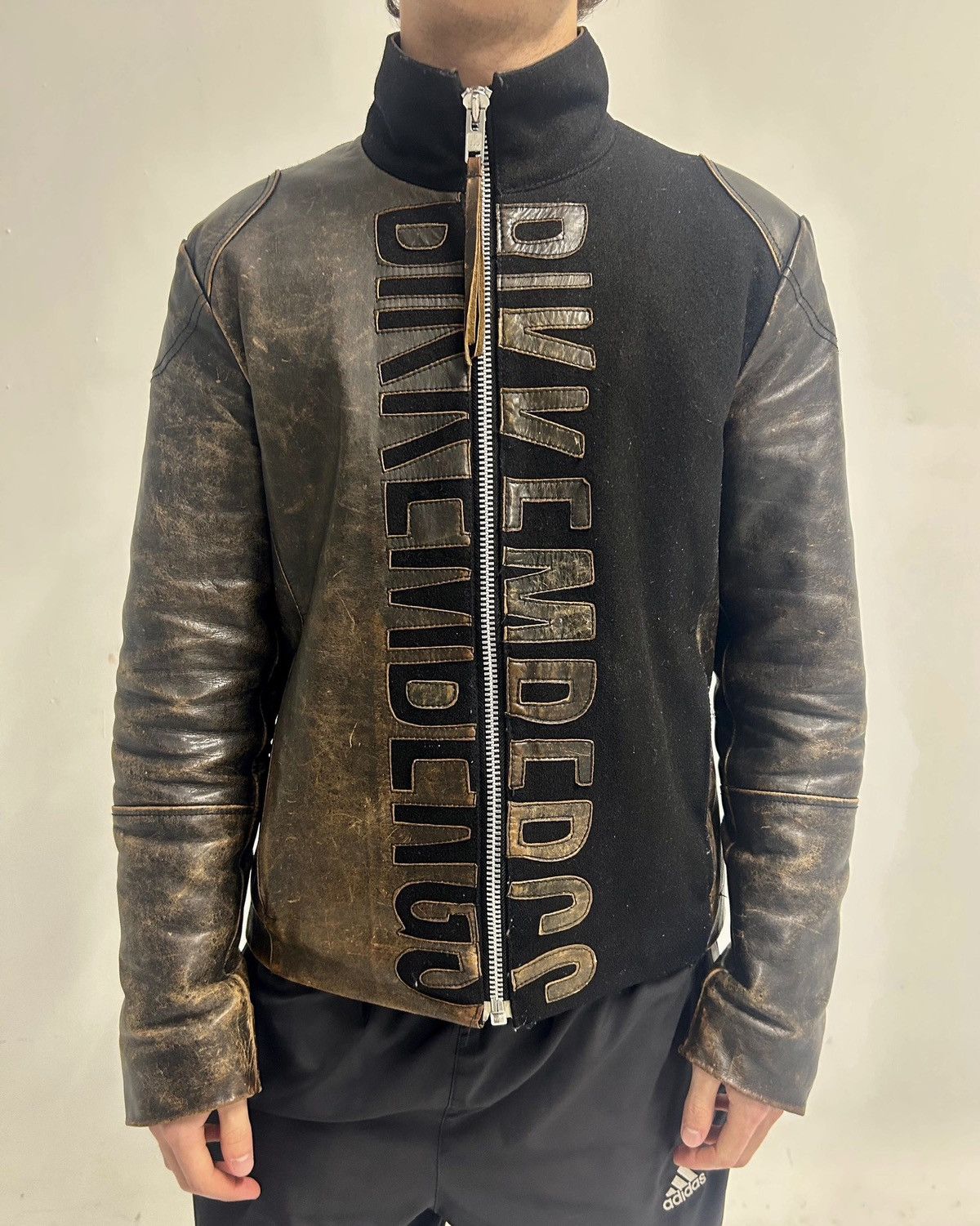 Dirk Bikkembergs Vintage Dirk Bikkembergs Wool & Leather Jacket 90s Size US M / EU 48-50 / 2 - 3 Thumbnail