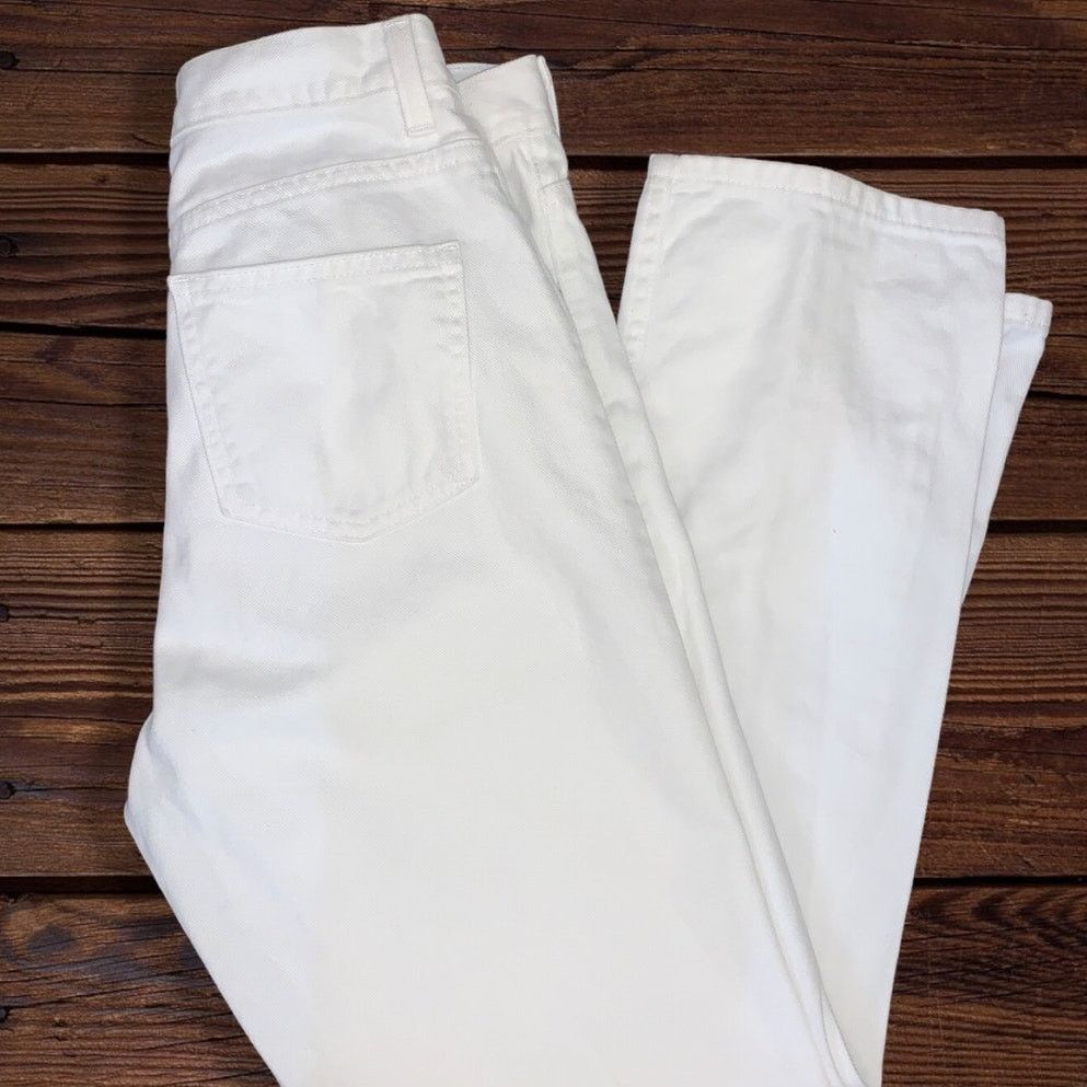 L.L. Bean 90s L.L. Bean White Denim Mom Jeans High Rise Tapered Sz 6 Size 28" / US 6 / IT 42 - 4 Thumbnail