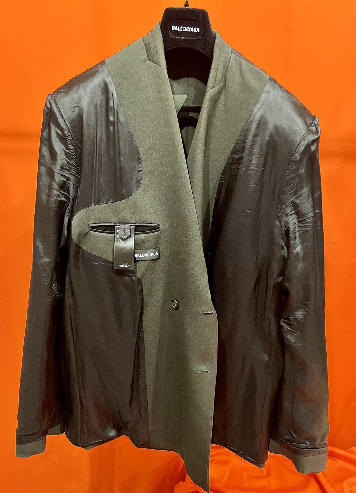 Balenciaga DEMNA hybrid double blazer in dark green size 48 Size 48L - 4 Thumbnail