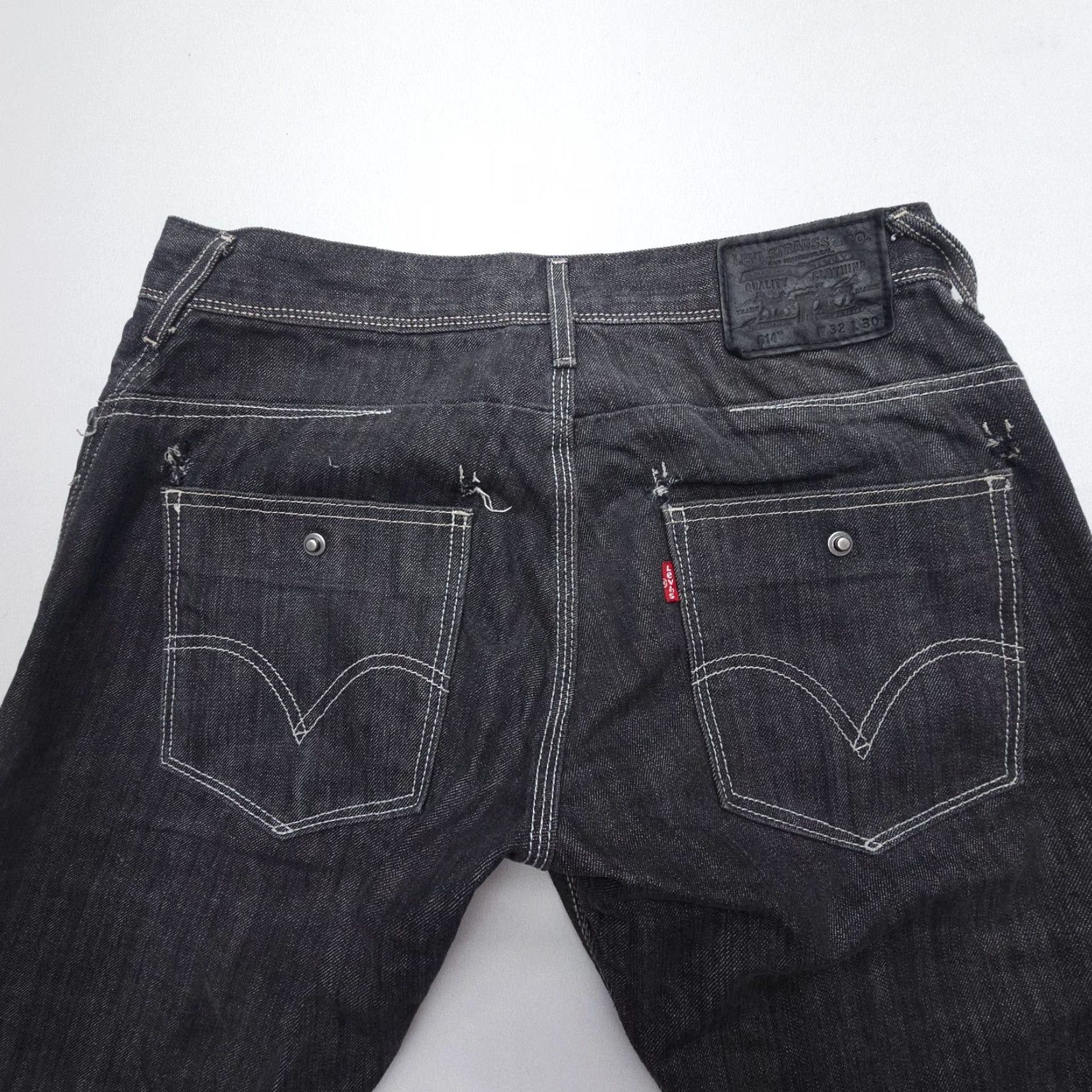 Levi's Levi's 514 Slim Straight Jeans Mens 32 x 29 Denim Black 2000s Y2K Vintage Theme American Jeans 5-Pocket Mens Size US 32 / EU 48 - 5 Thumbnail