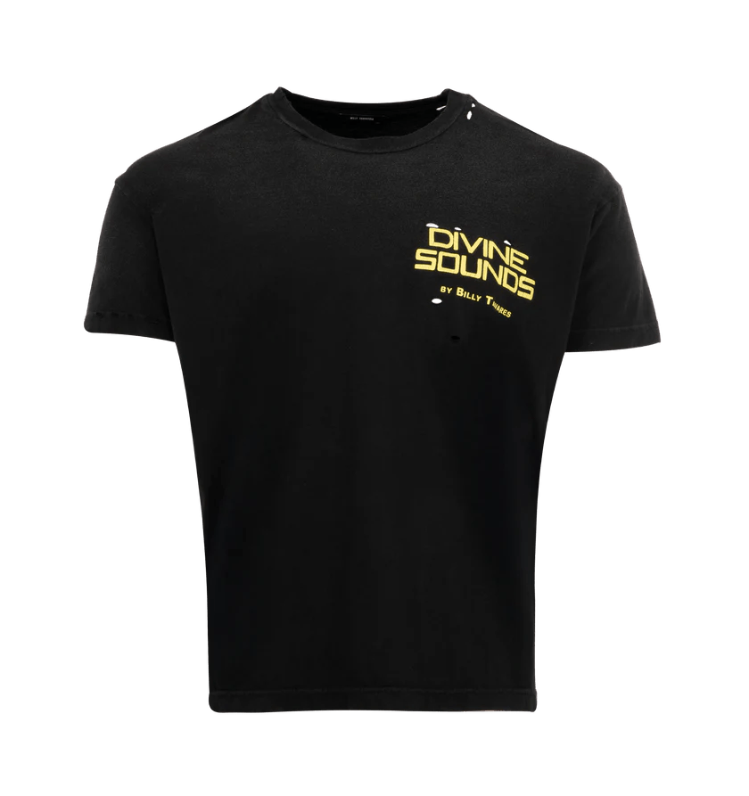 Willy Chavarria o1h1sh11225 Divine Sounds Destroyed Easy Tee in Black Size US S / EU 44-46 / 1 - 1 Thumbnail
