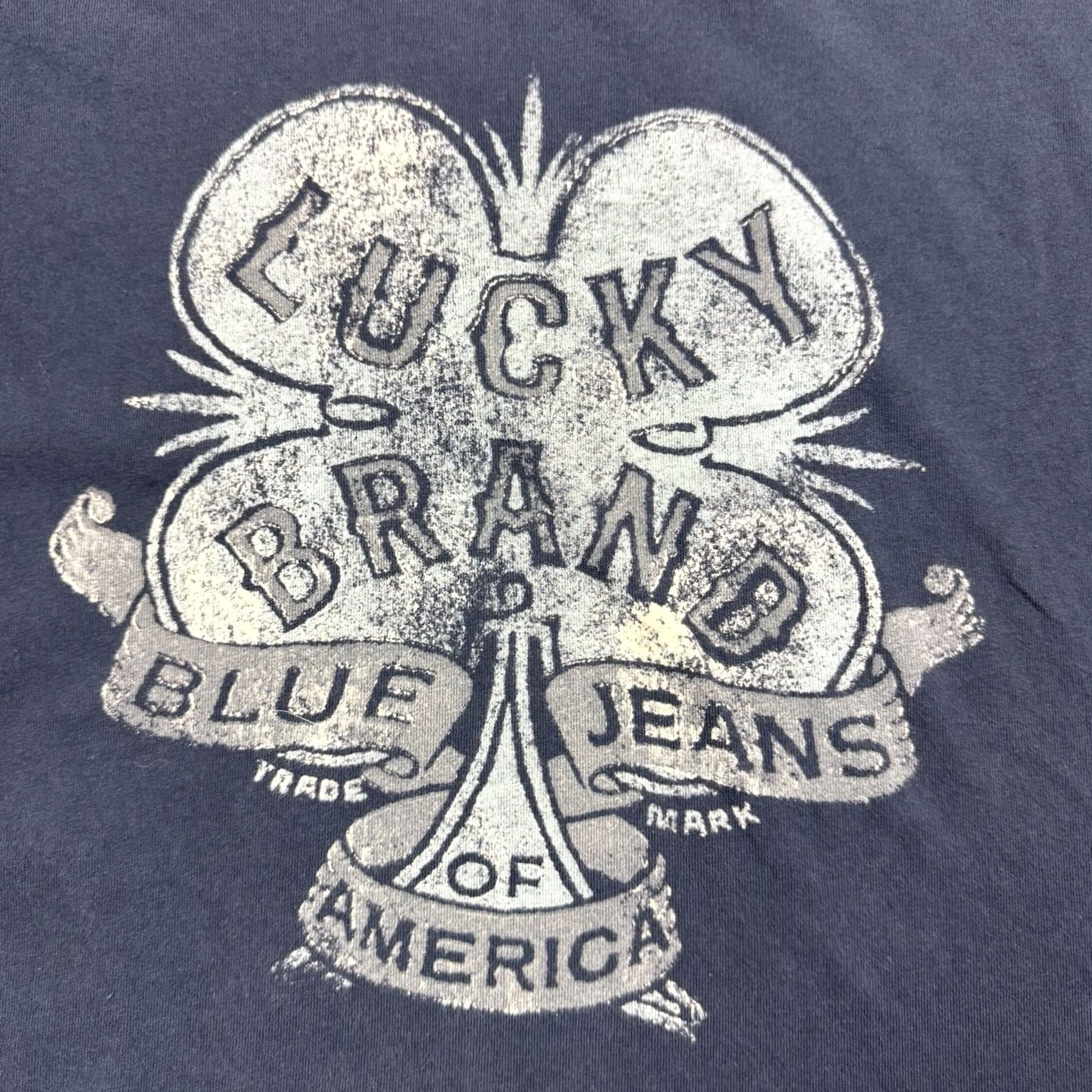 Lucky Brand VINTAGE Lucky Brand T Shirt Adult Large 4 Leaf Clover Hipster Y2K 2000s Blue Cotton Crew Neck Short Sleeve Men Mens L/XL Size US L / EU 52-54 / 3 - 2 Thumbnail