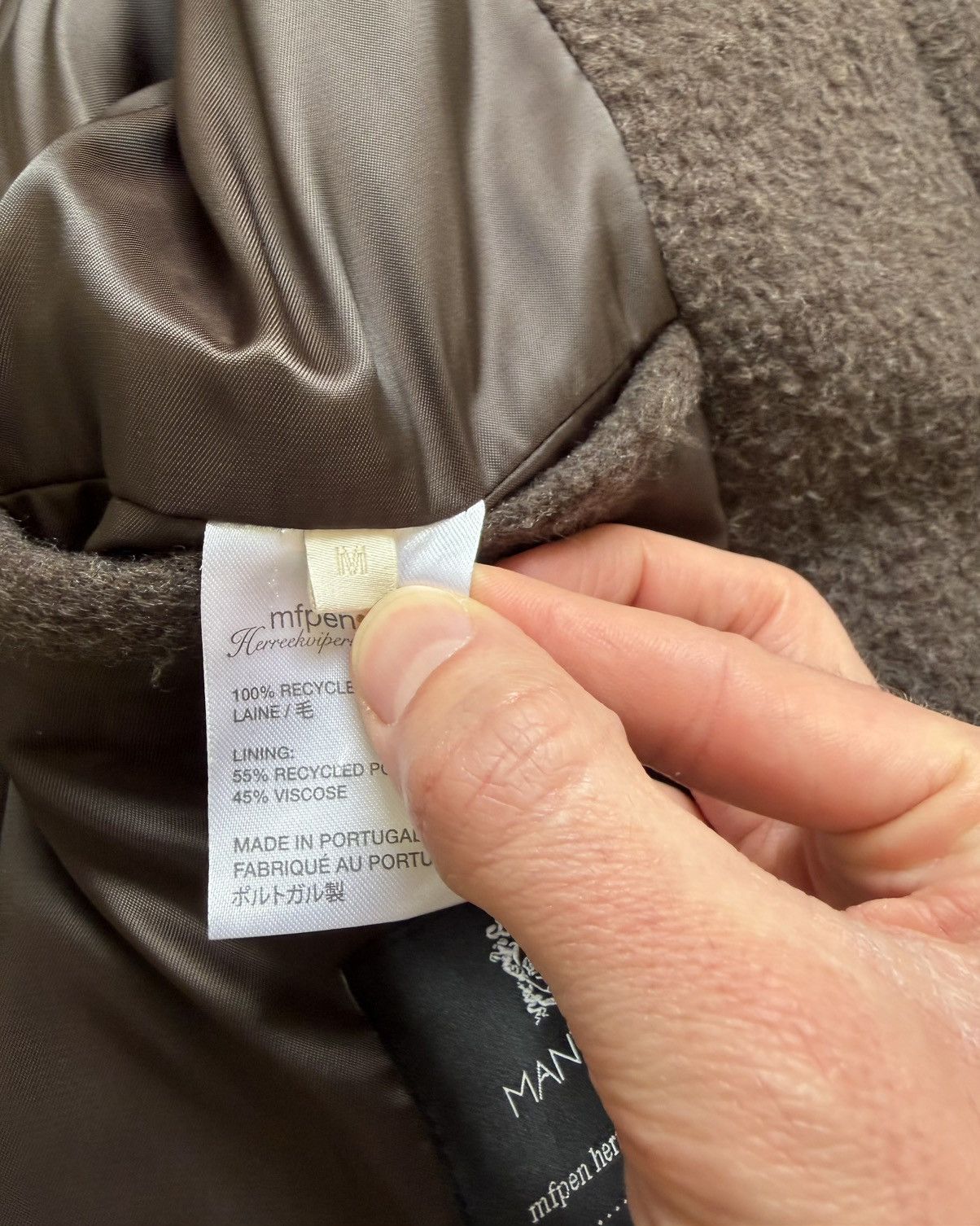 Mfpen Brushed Brown Wool Boxy Over Coat Size US M / EU 48-50 / 2 - 10 Thumbnail