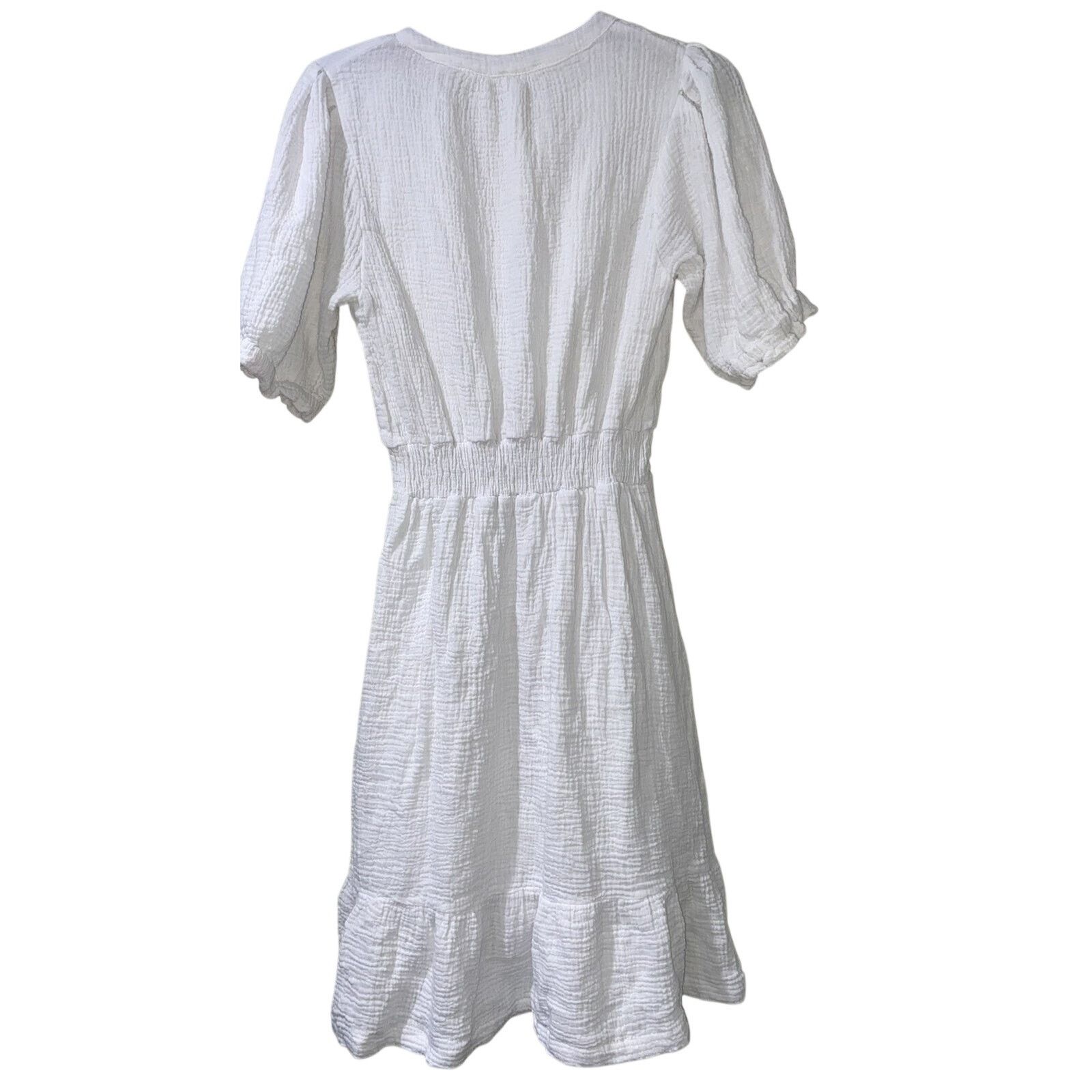 Joie Joie Peasant V Neckline Gauze Dress M Boho MIDI A000004 Size M / US 6-8 / IT 42-44 - 2 Thumbnail