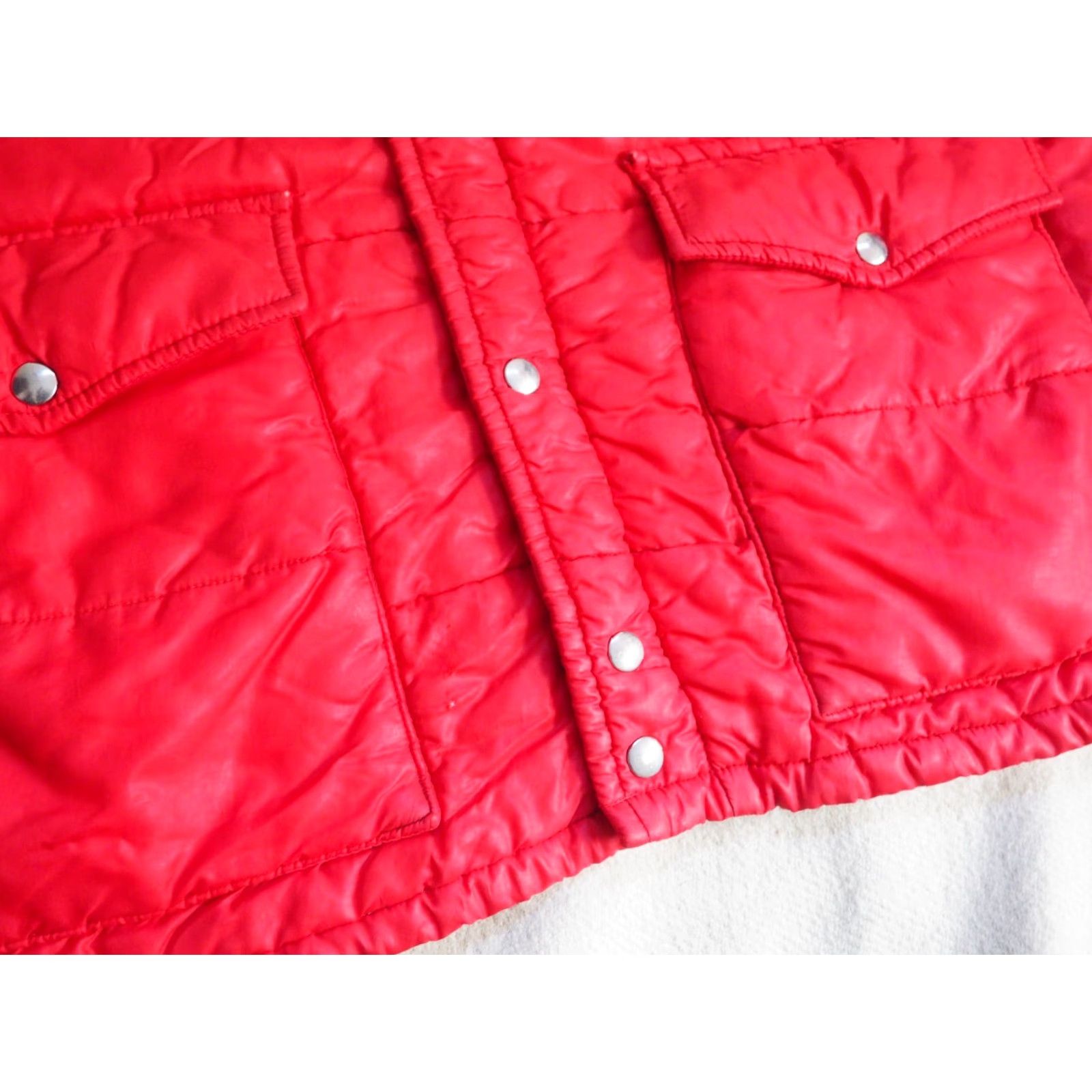 Vintage VTG 70s Rustic Barn Red Oly Beer Washington Patch Snap Puffer Vest Mens XL Size US XL / EU 56 / 4 - 6 Thumbnail