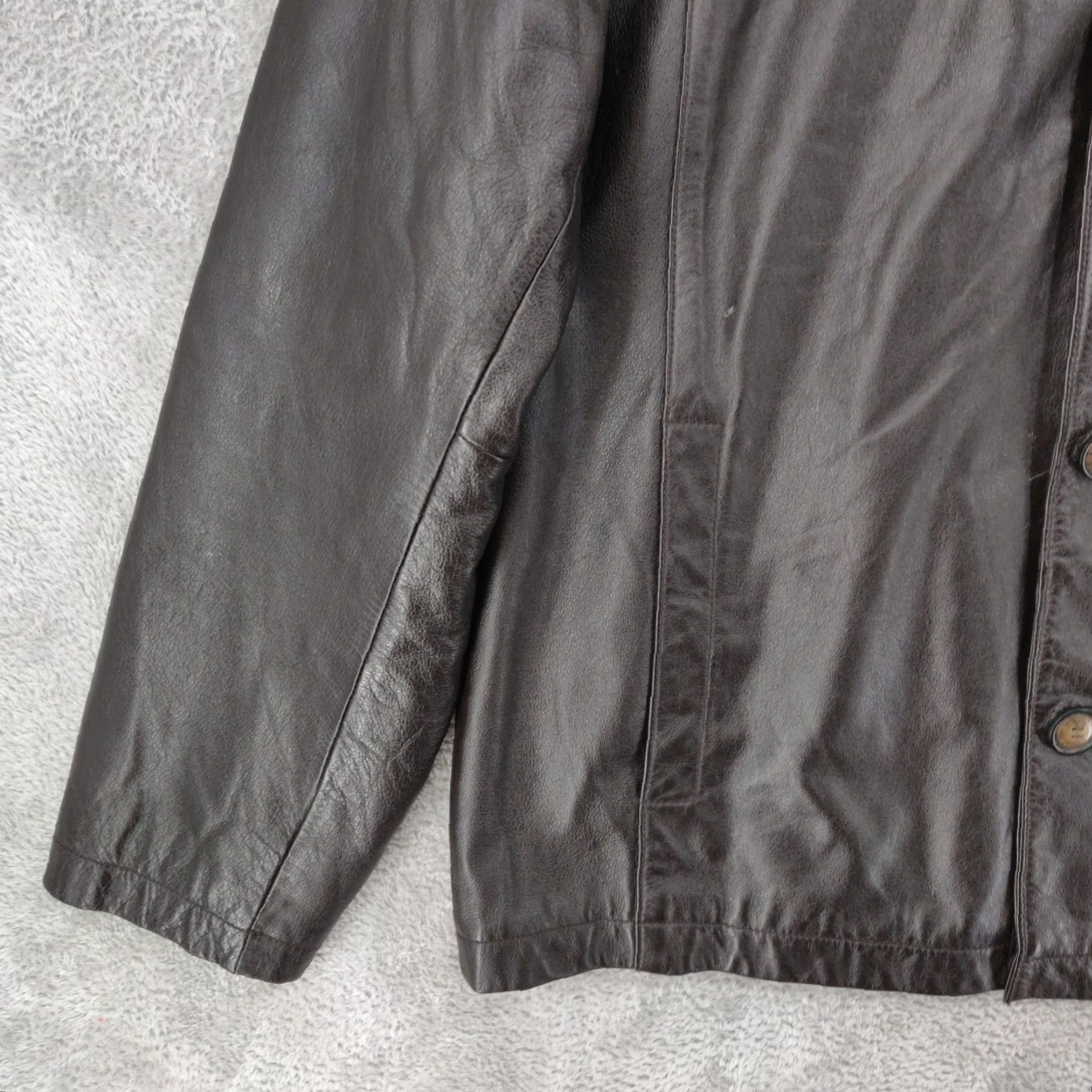 Vintage Wilsons Leather Jacket Mens Large L Brown Quilt Lined M Julian Button Size US L / EU 52-54 / 3 - 3 Thumbnail
