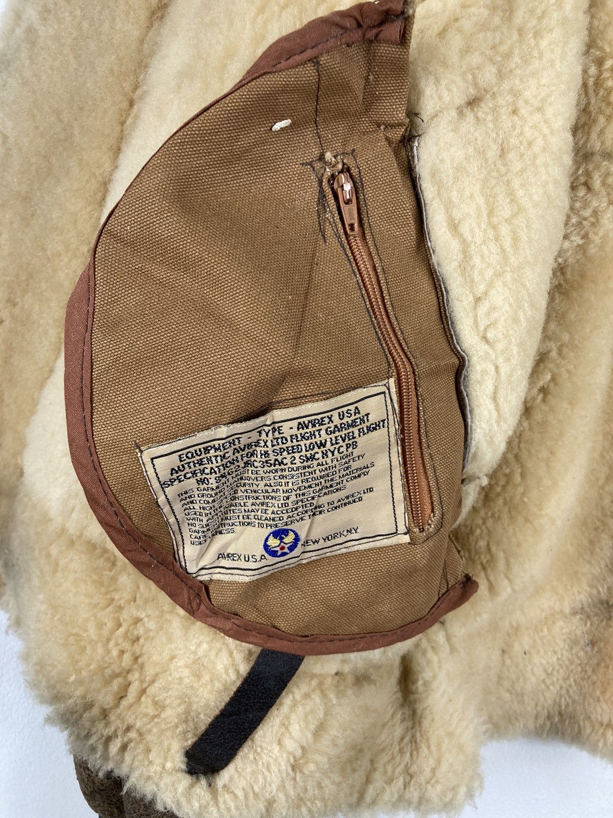 Avirex × Leather Vintage Avirex B-3 Leather Sheepskin Products Bomber Jacket Size US M / EU 48-50 / 2 - 10 Thumbnail
