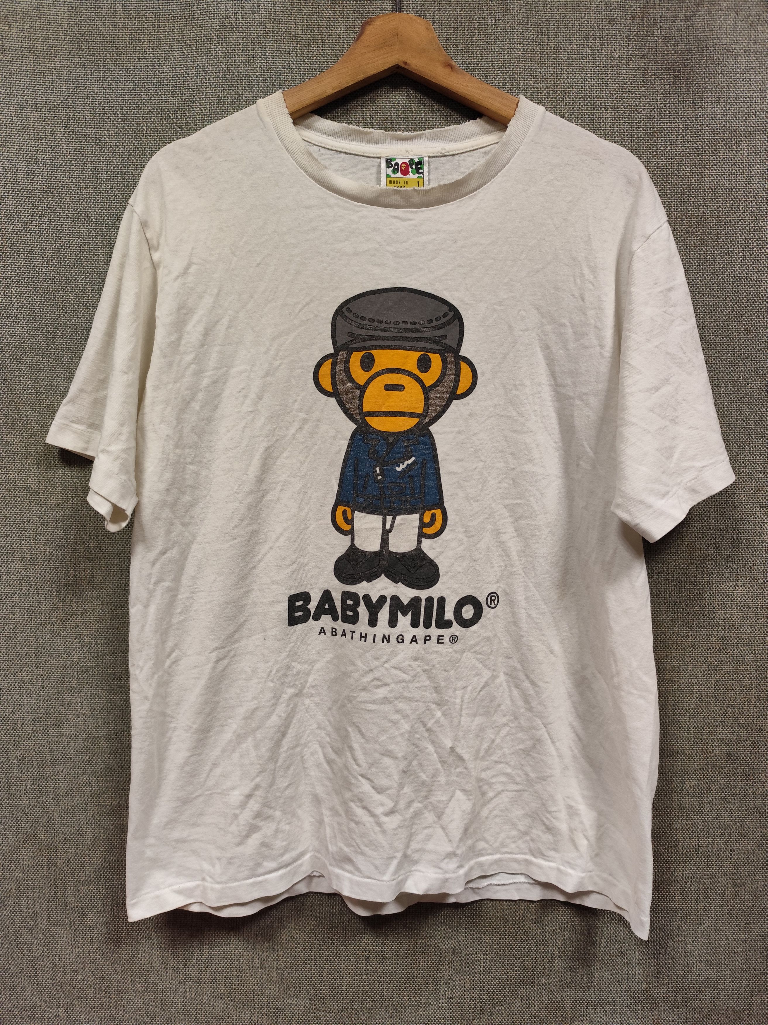 vintage t shirt baby milo by a bathing ape