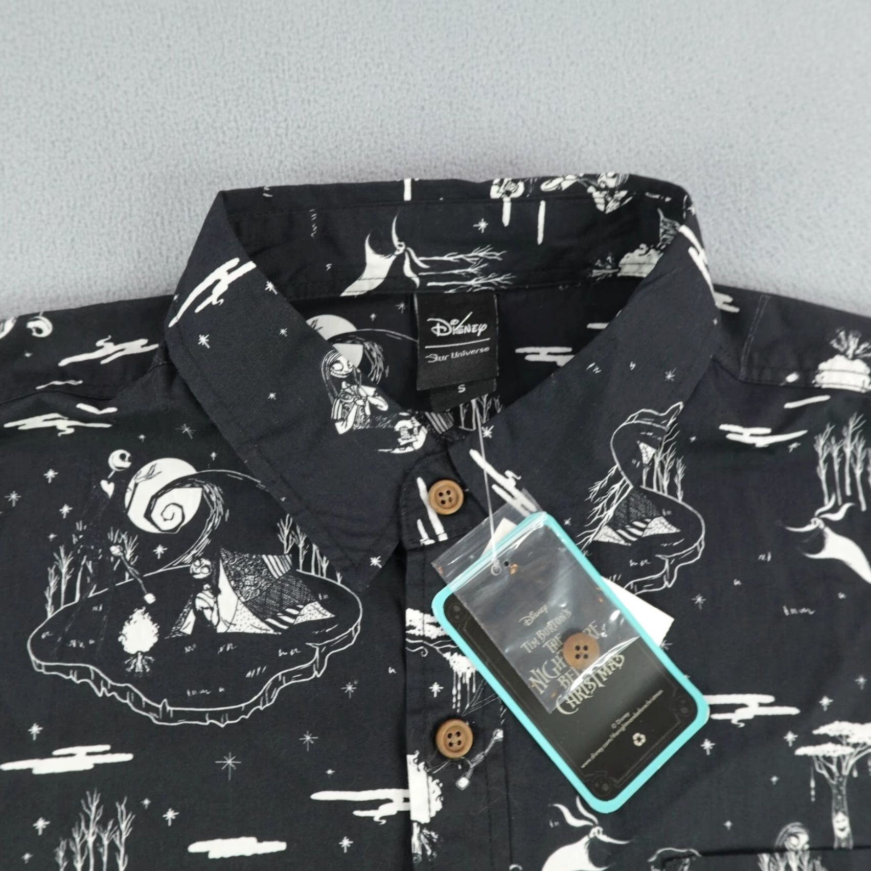 Disney VINTAGE Disney Shirt Button-Up Small Black Graphic Print Nightmare Before Christmas Mens Size US S / EU 44-46 / 1 - 2 Thumbnail