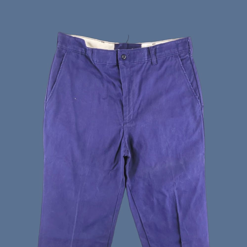 Red Kap VINTAGE Red Kap Pants Mens 35x28 Blue Chino Workwear MADE IN USA Size US 35 - 1 Thumbnail
