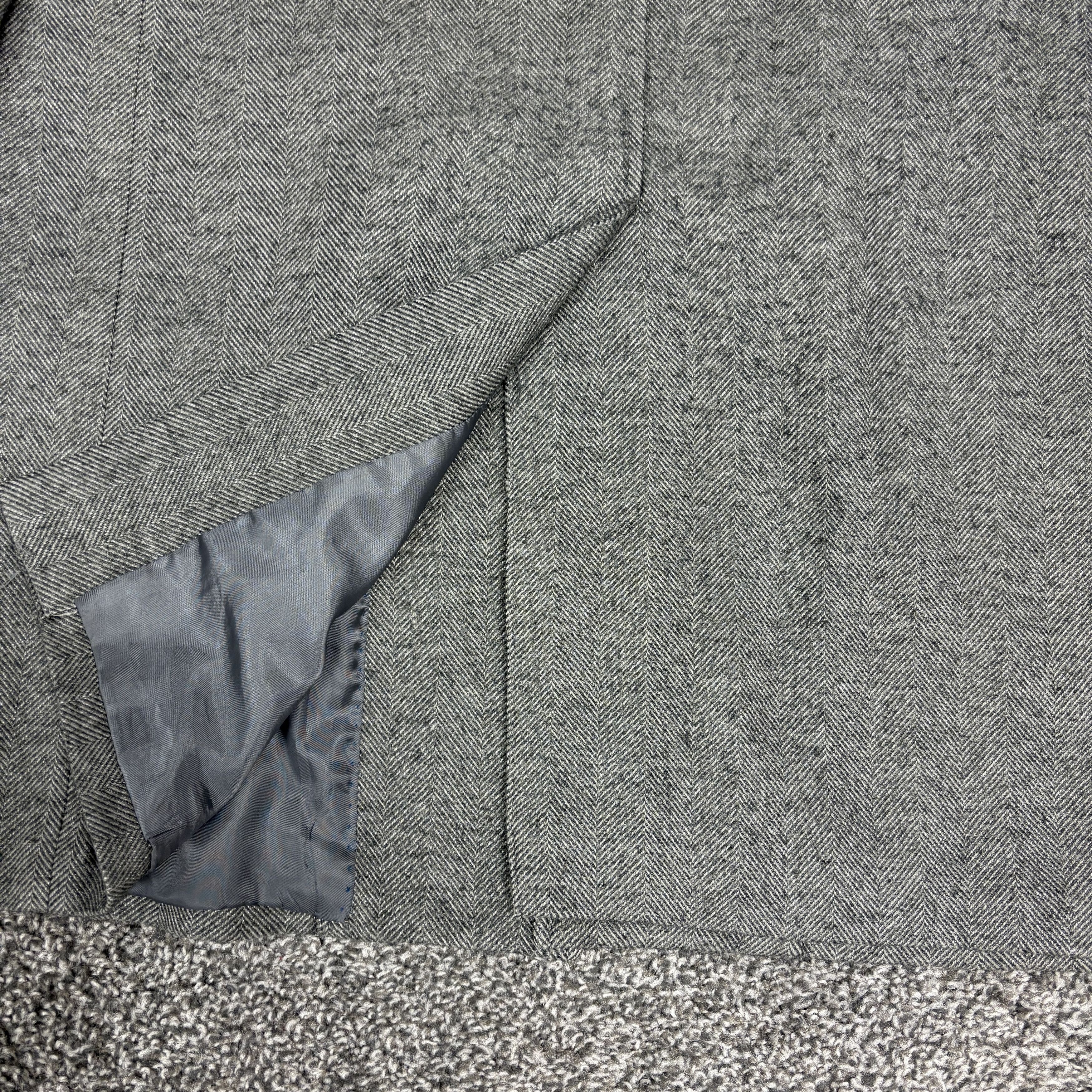 Other Material London Grey Herringbone Long Coat, Size L Size US L / EU 52-54 / 3 - 7 Thumbnail