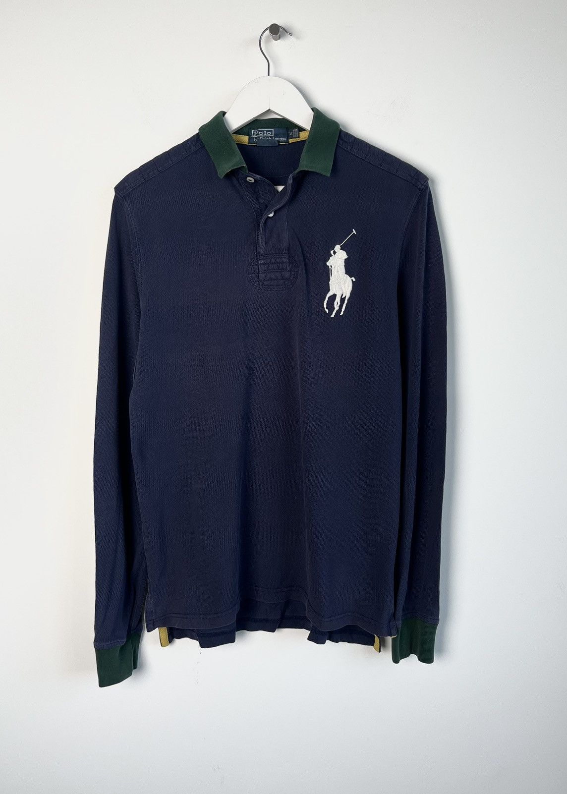 Polo Ralph Lauren Vintage Polo Ralph Laurent Navy Blue Sunfaded Longsleeve Size US M / EU 48-50 / 2 - 1 Thumbnail