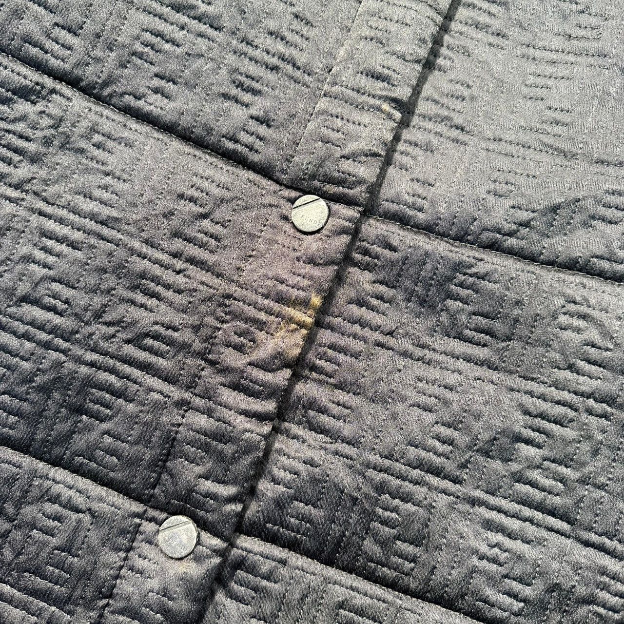 Fendi Vintage FENDI FF Monogram Quilted Puffer Jacket Black Size XS / US 0-2 / IT 36-38 - 10 Thumbnail