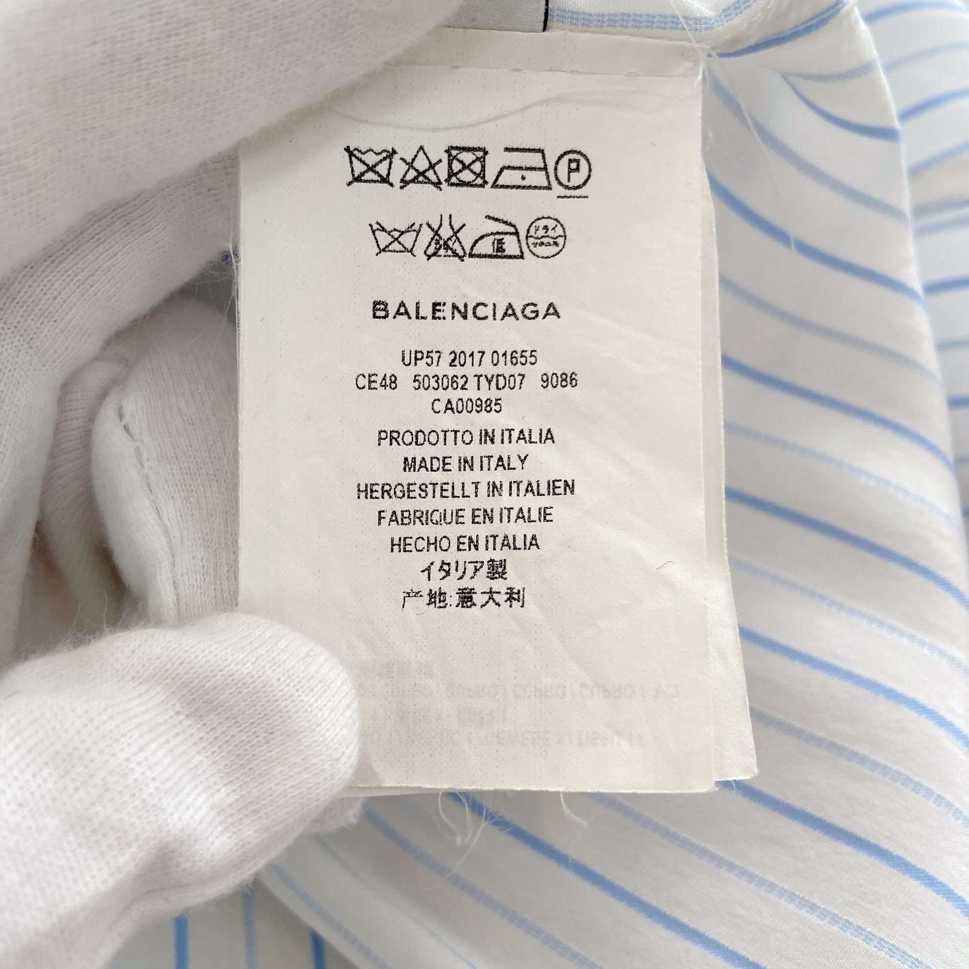 Balenciaga Balenciaga Irregular Stripe Shirt 34 Size XXS / US 00 / IT 34 - 7 Thumbnail