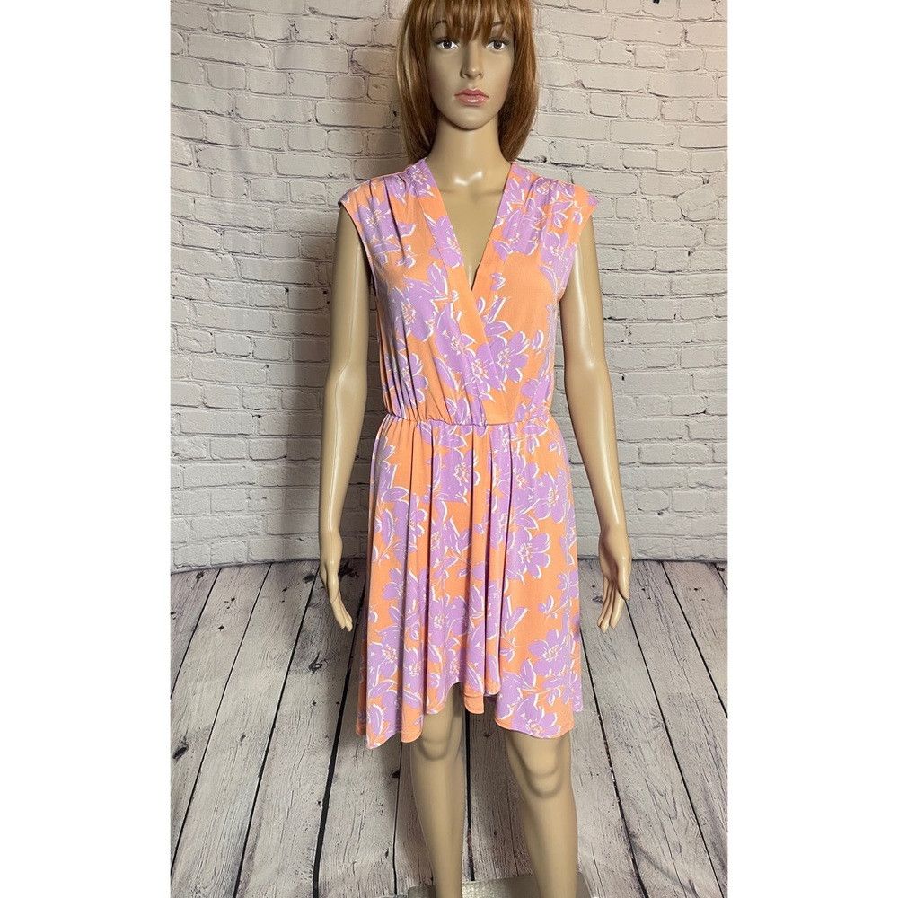 Bcbgmaxazria NWT New $178 BCBGMAXAZRIA Floral Surplice High-Low Dress Si Size XS / US 0-2 / IT 36-38 - 3 Thumbnail