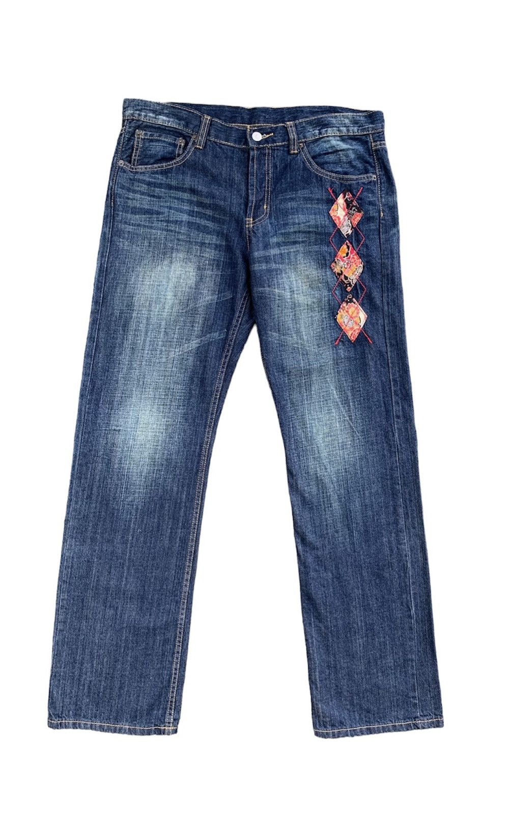 Takeo Kikuchi Vintage Takeo Kikuchi Patchwork Denim Jeans Pants Size US 35 - 1 Thumbnail