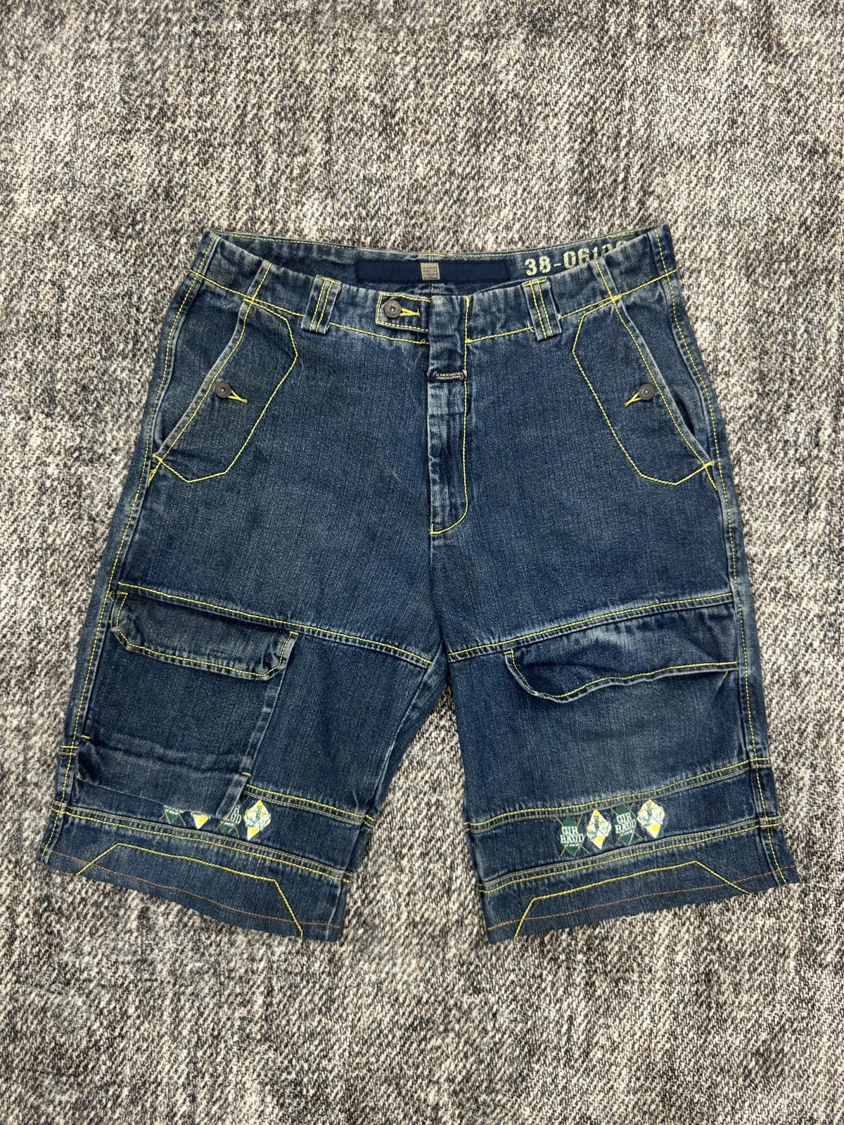 Le Grande Bleu (L.G.B.) × Marithe + Francois Girbaud Vintage 90s Marithe Francois Girbaud Baggy Shorts Size US 37 - 1 Thumbnail