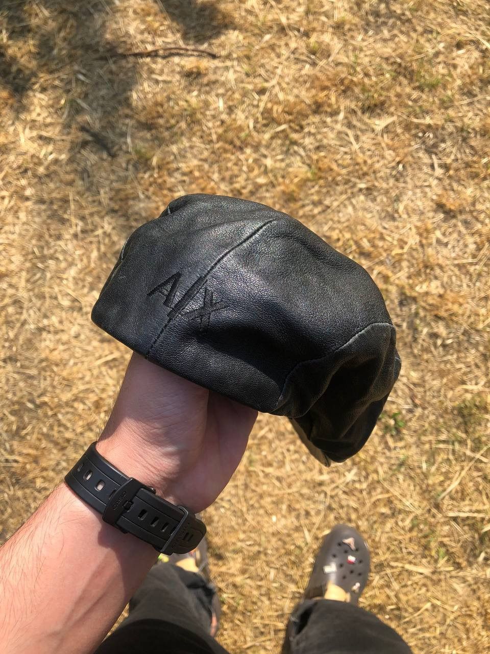 Armani Exchange × Vintage VERY RARE ARMANI EXCHANGE CAP LEATHER HATS ITALIAN DESIGNER Size ONE SIZE - 2 Thumbnail