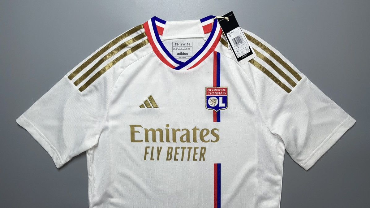 Adidas 15-16Y SIZE LYON ADIDAS 23/24 SOCCER JERSEY #10 LACAZETTE Size US XXS / EU 40 - 3 Thumbnail