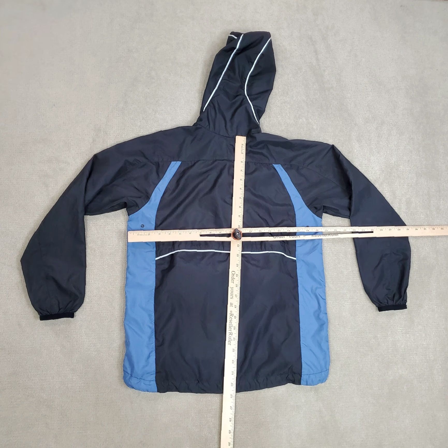 Nike VINTAGE Nike Jacket Womens S Black Blue Windbreaker Pullover Coat 1/2 Zip Logo Pockets Outdoor Windbreaker Jacket Womens S Black Blue Nike Jacket Size S / US 4 / IT 40 - 5 Thumbnail