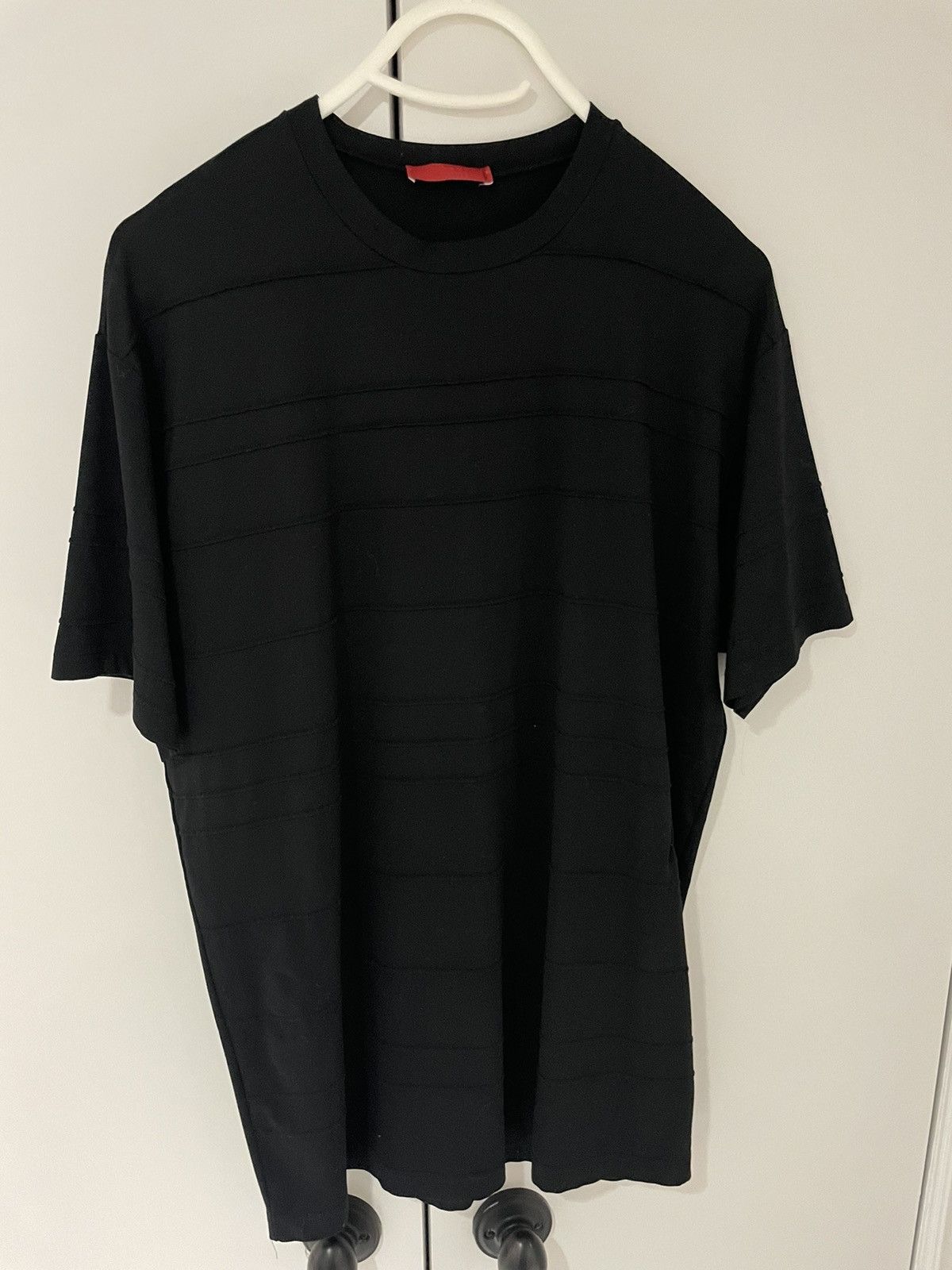 Stretch ribbed T shirt
