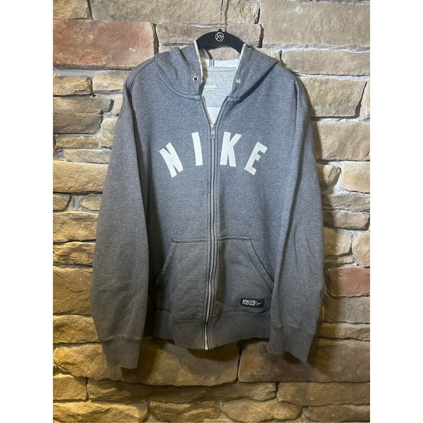 Nike Vintage Y2K, Nike athletics zip up jacket gray very cool Size US XL / EU 56 / 4 - 1 Thumbnail