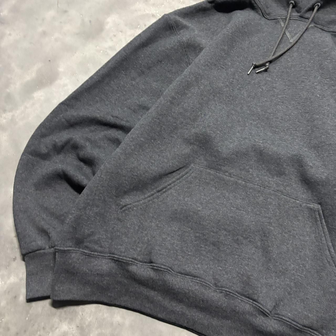 Russell Athletic × Vintage Crazy Vintage Y2K/2000s Grey Blank Russell Streetwear Essential Hoodie! Size US XL / EU 56 / 4 - 3 Thumbnail