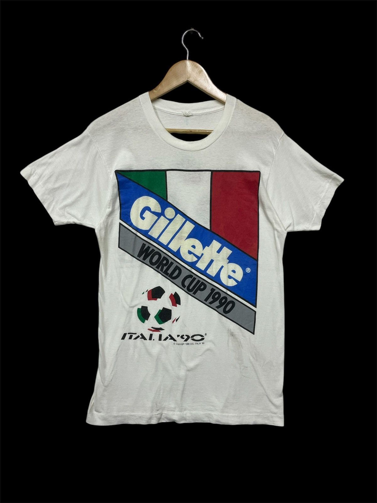 Vintage Vintage World Cup 90s Italia Gillette Size US S / EU 44-46 / 1 - 1 Thumbnail