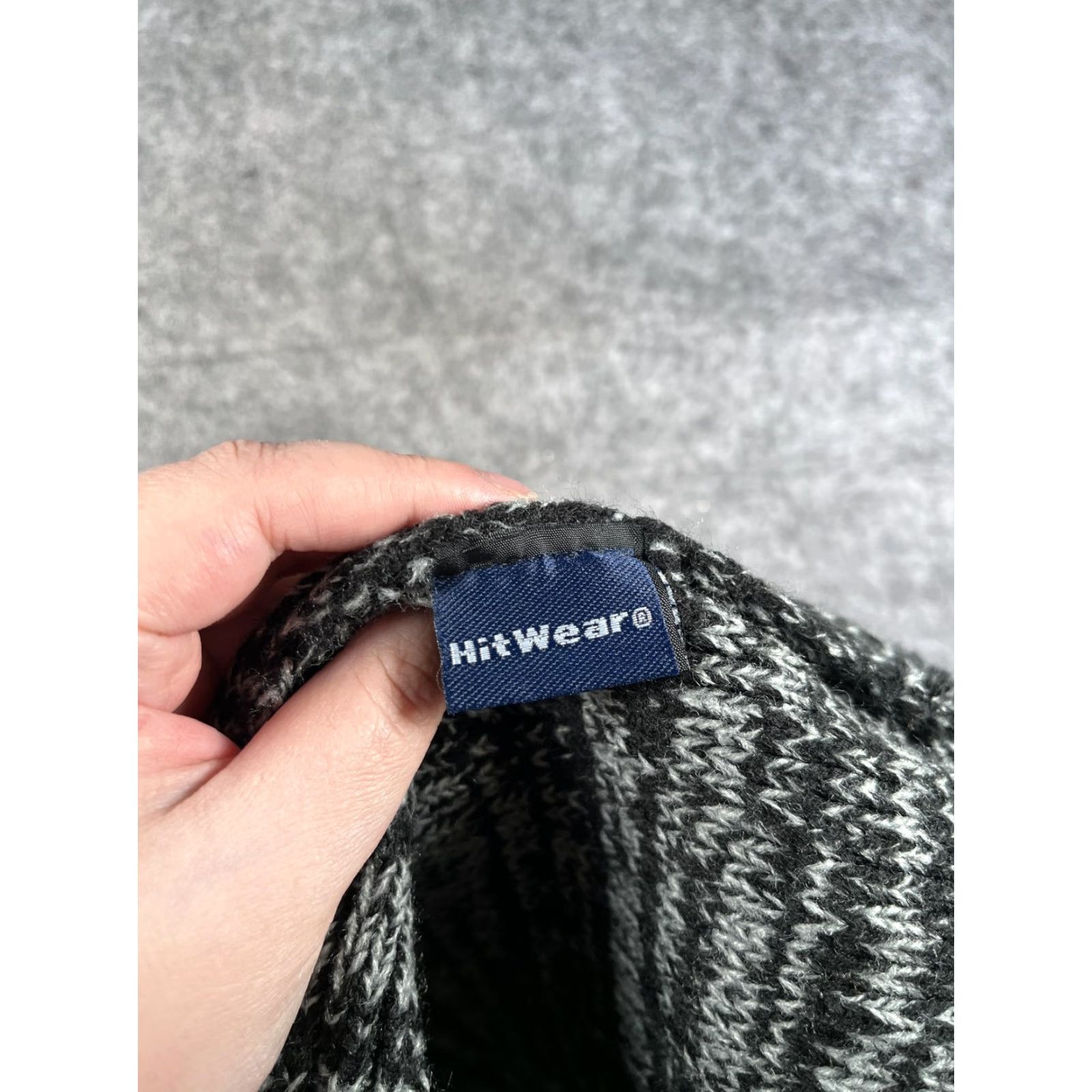 Vintage HitWear Hat Beanie Mens One Size Black Striped Knit Yankee Candle Logo Winter Size ONE SIZE - 7 Thumbnail