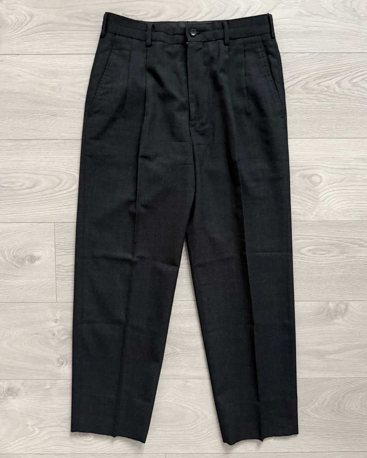 Comme des Garcons Comme Des Garcons Homme 2003 Double Pleat Textured Pants Size US 30 / EU 46 - 2 Thumbnail