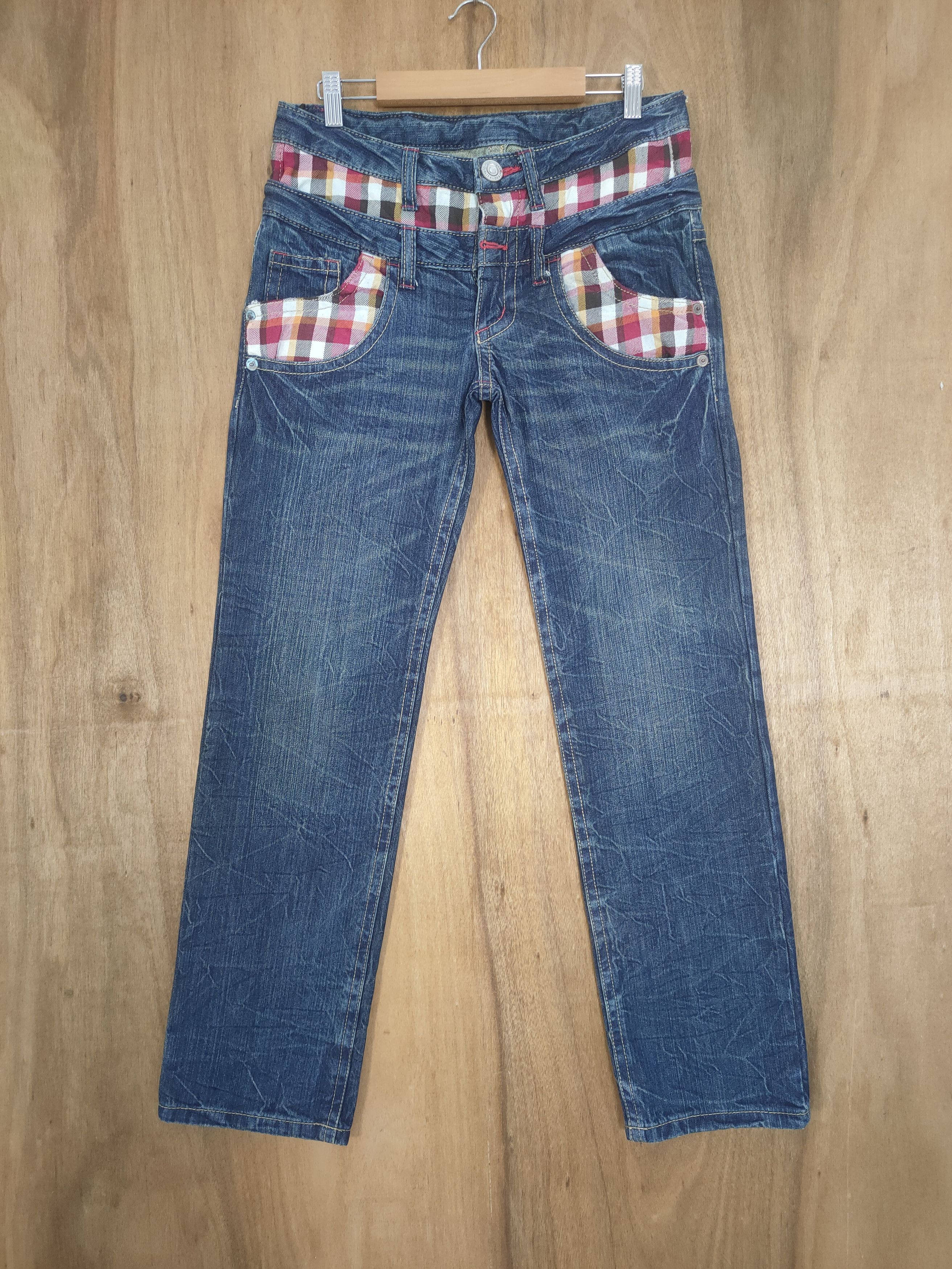 Japanese Brand JAPANESE BRAND DOUBLE WAIST JEAN DENIM CARGO PANTS Size US 31 - 1 Thumbnail