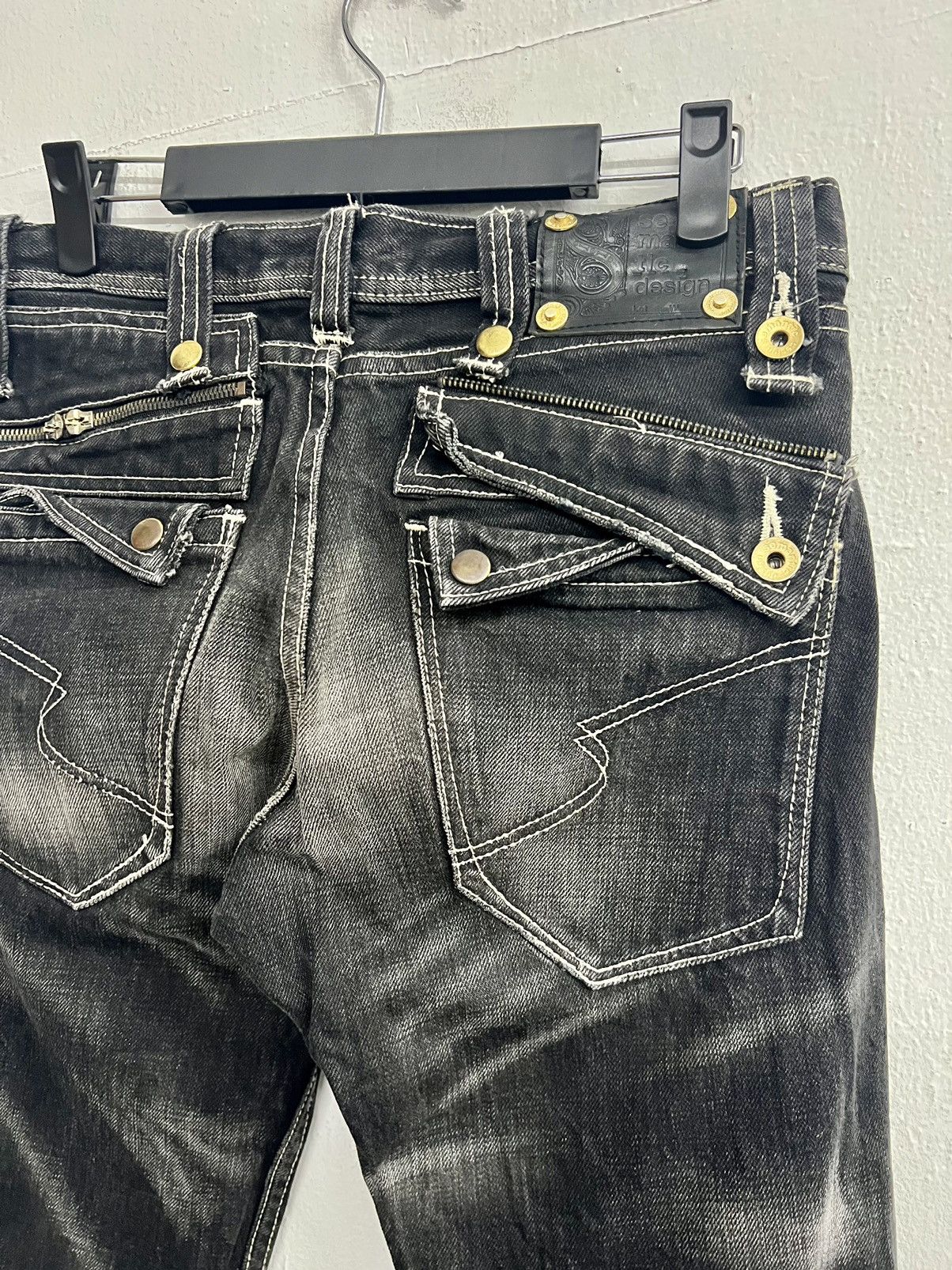 If Six Was Nine SEMANTIC DESIGN SMOKED BLACK DENIM Size US 32 / EU 48 - 15 Thumbnail