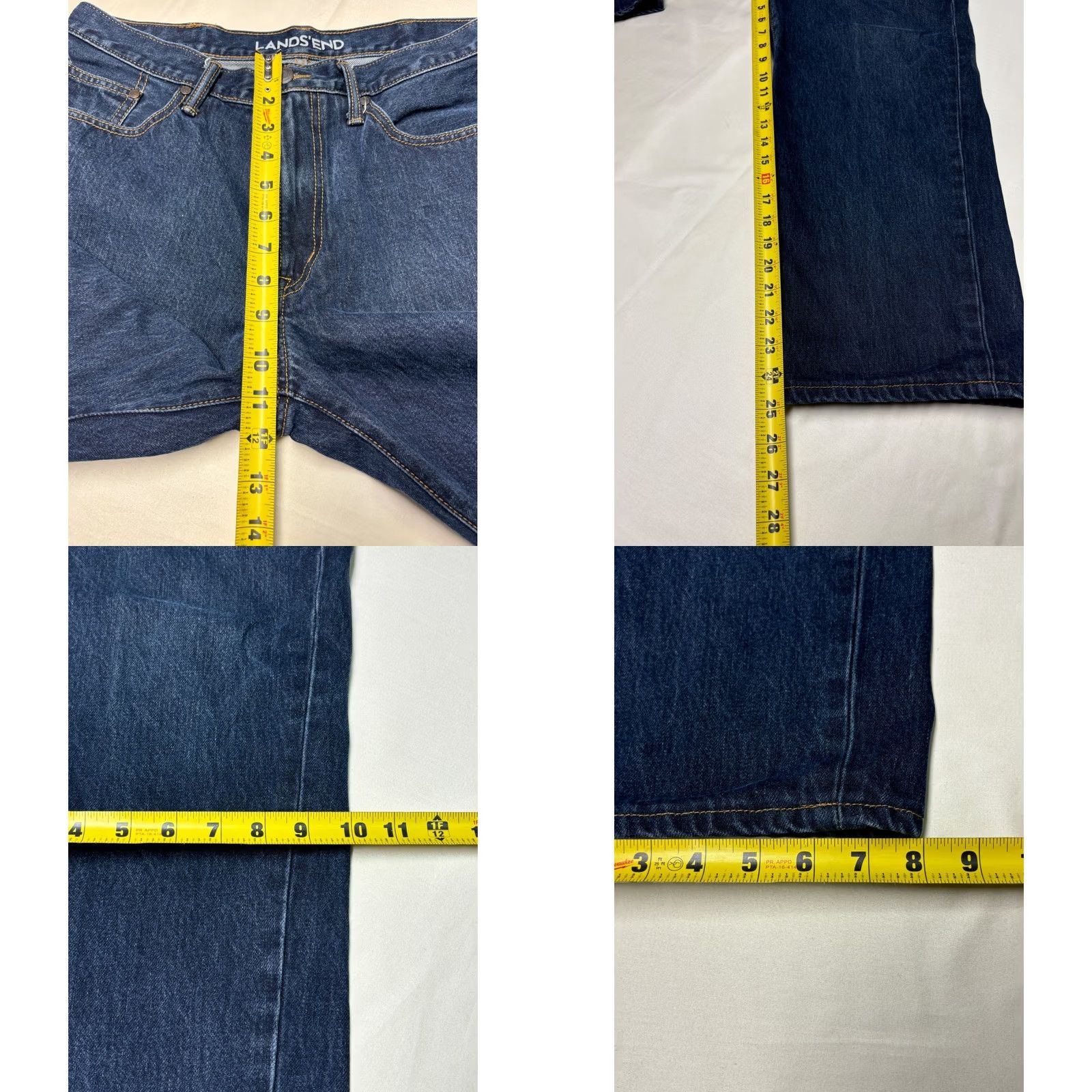 Lands' End VINTAGE? No — Lands' End Dark Wash Denim Jeans Mens 33x25 Lands' End Traditional Fit Jeans Regular Fit 33 Inseam 25 Dark Denim Pants Blue Shoes? Size US 33 - 9 Thumbnail
