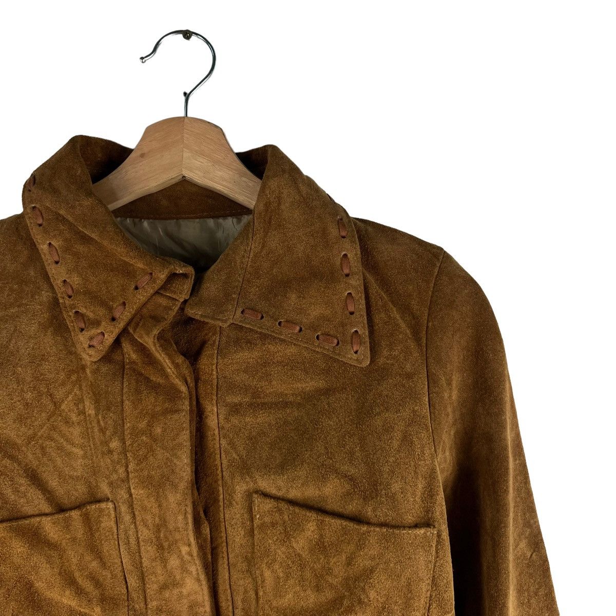 Vera Pelle Biker Leather Jacket Suede Vera Pelle Cuoieria Issey Miyake Size S / US 4 / IT 40 - 3 Thumbnail