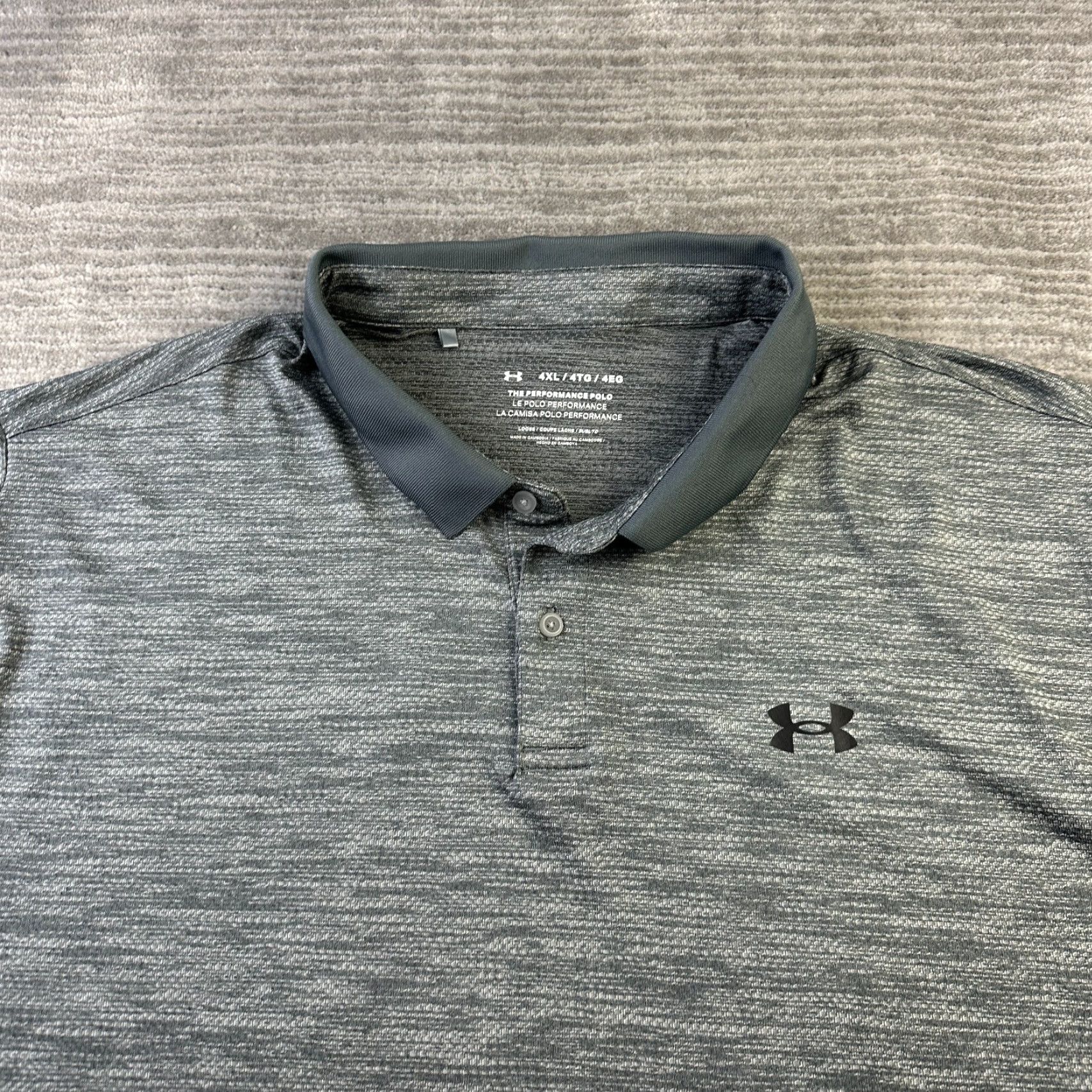 Under Armour Under Armour Polo Shirt Mens 4XL Gray HeatGear Golf Performance Heather Shirt Mens 4XL Gray Size US XXL / EU 58 / 5 - 3 Thumbnail