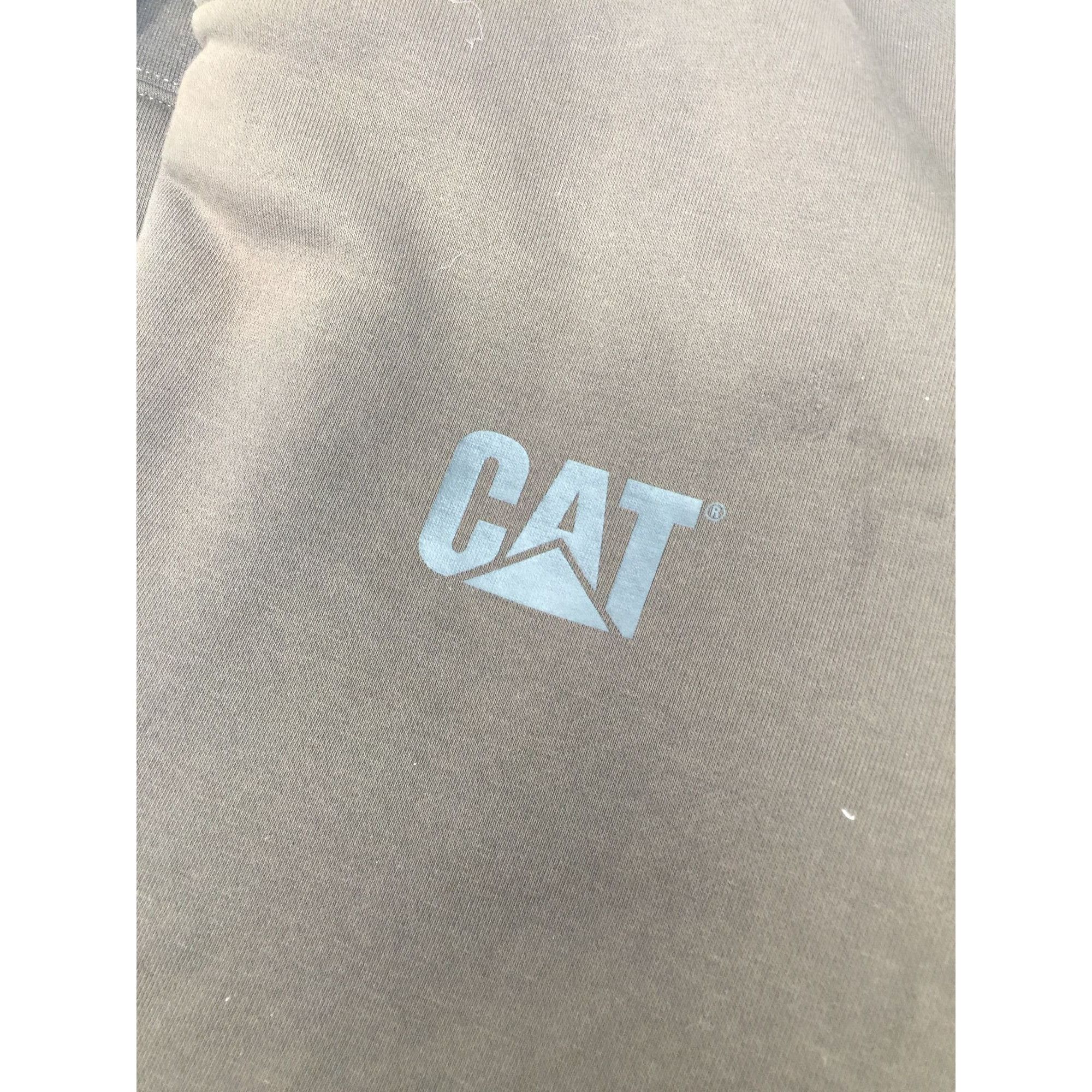 Caterpillar Men's CAT Trademark Banner Hooded Sweatshirt - Coffee Bean - Size US XXL / EU 58 / 5 - 7 Thumbnail